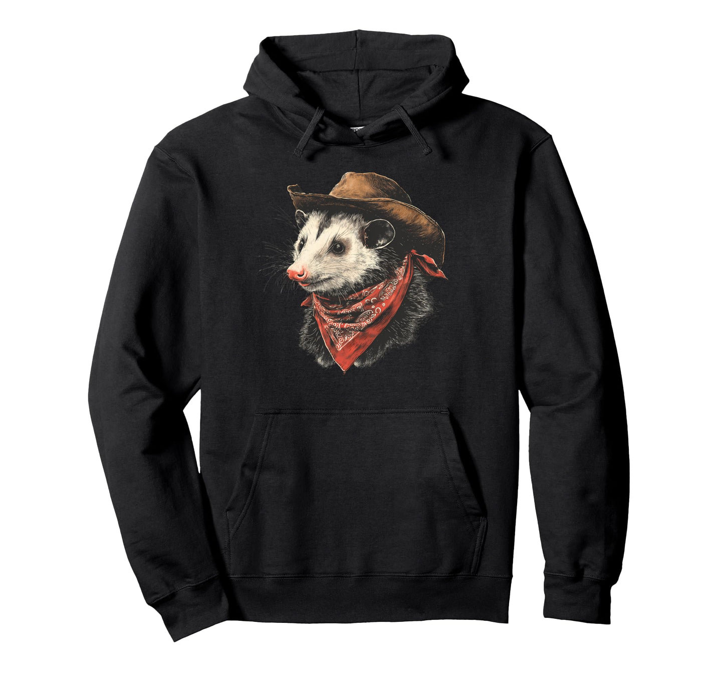 Country Cowboy Opossum Rodeo Cowgirl Hoodie - Trendy Graphic for Adults - T-Shirt, Sweatshirt, Hoodie