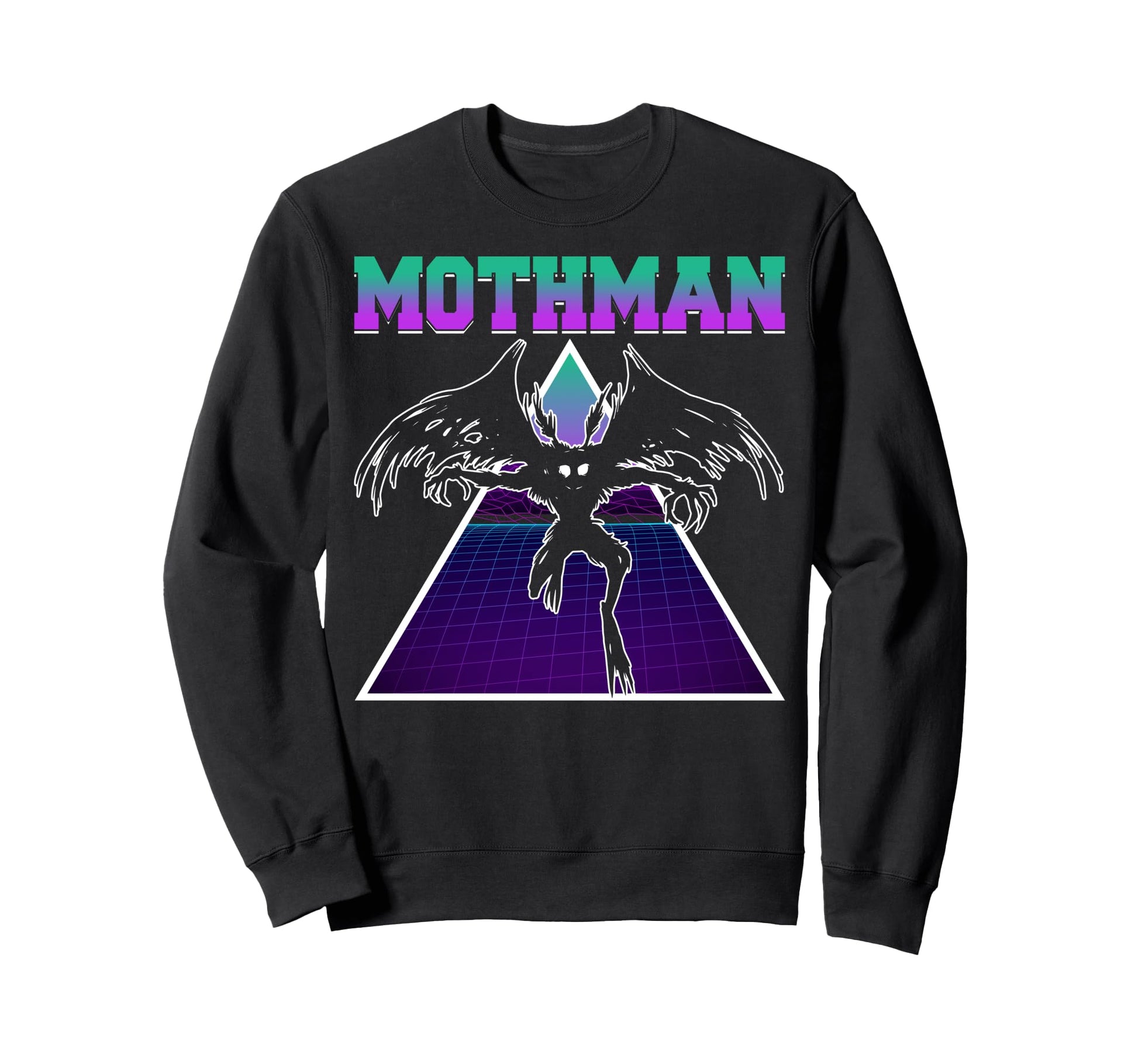 Vaporwave Aesthetic Mothman Sweatshirt - Minimalist Print for Adults - T-Shirt, Sweatshirt, Hoodie