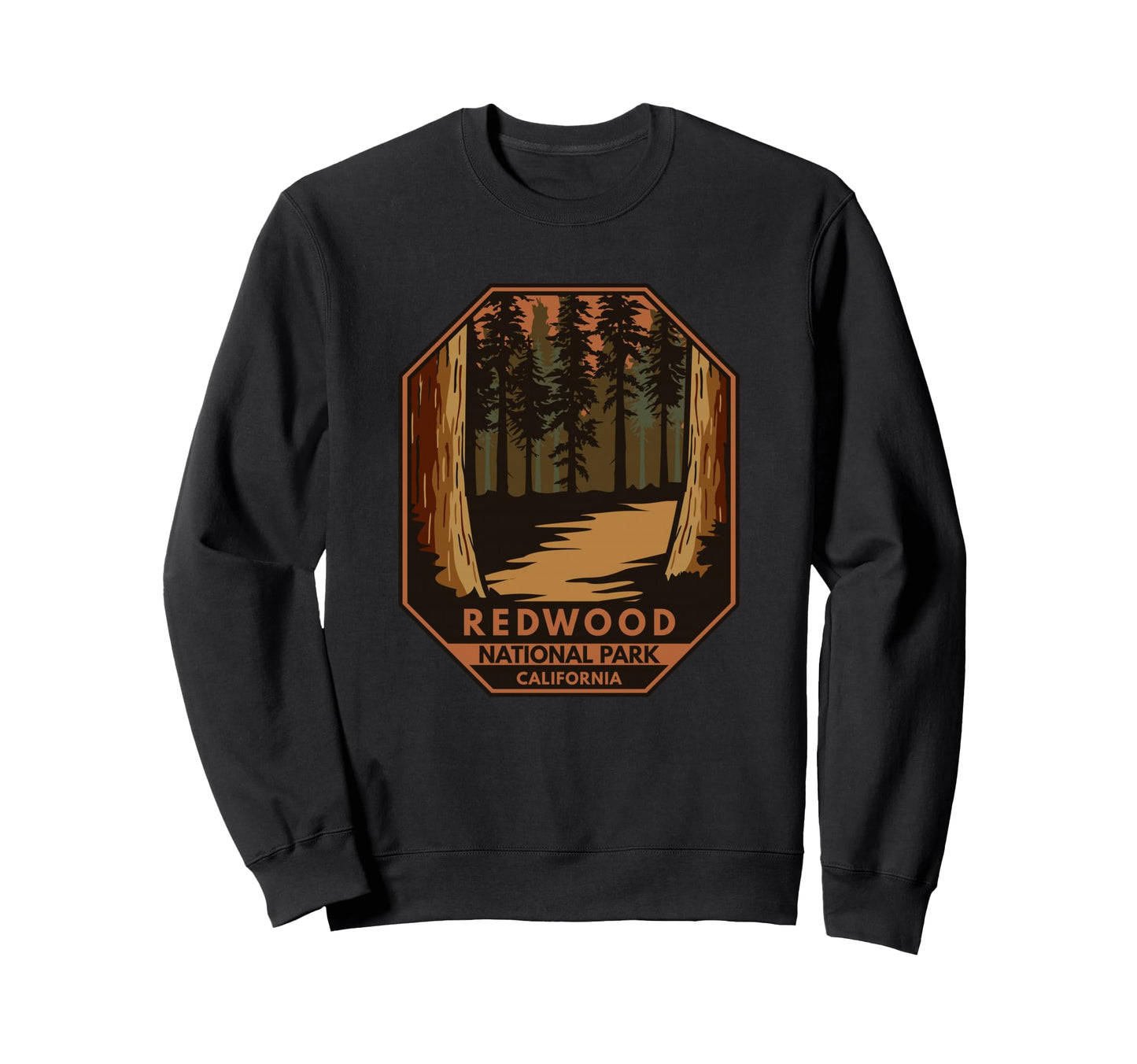 Redwood National Park Minimal Emblem Sweatshirt - Unique Graphic for Adults - T-Shirt, Sweatshirt, Hoodie