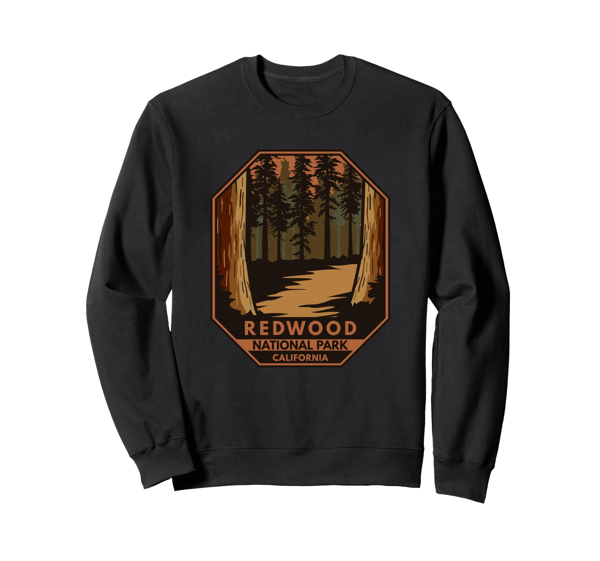Redwood National Park Minimal Emblem Sweatshirt - Unique Graphic for Adults - T-Shirt, Sweatshirt, Hoodie