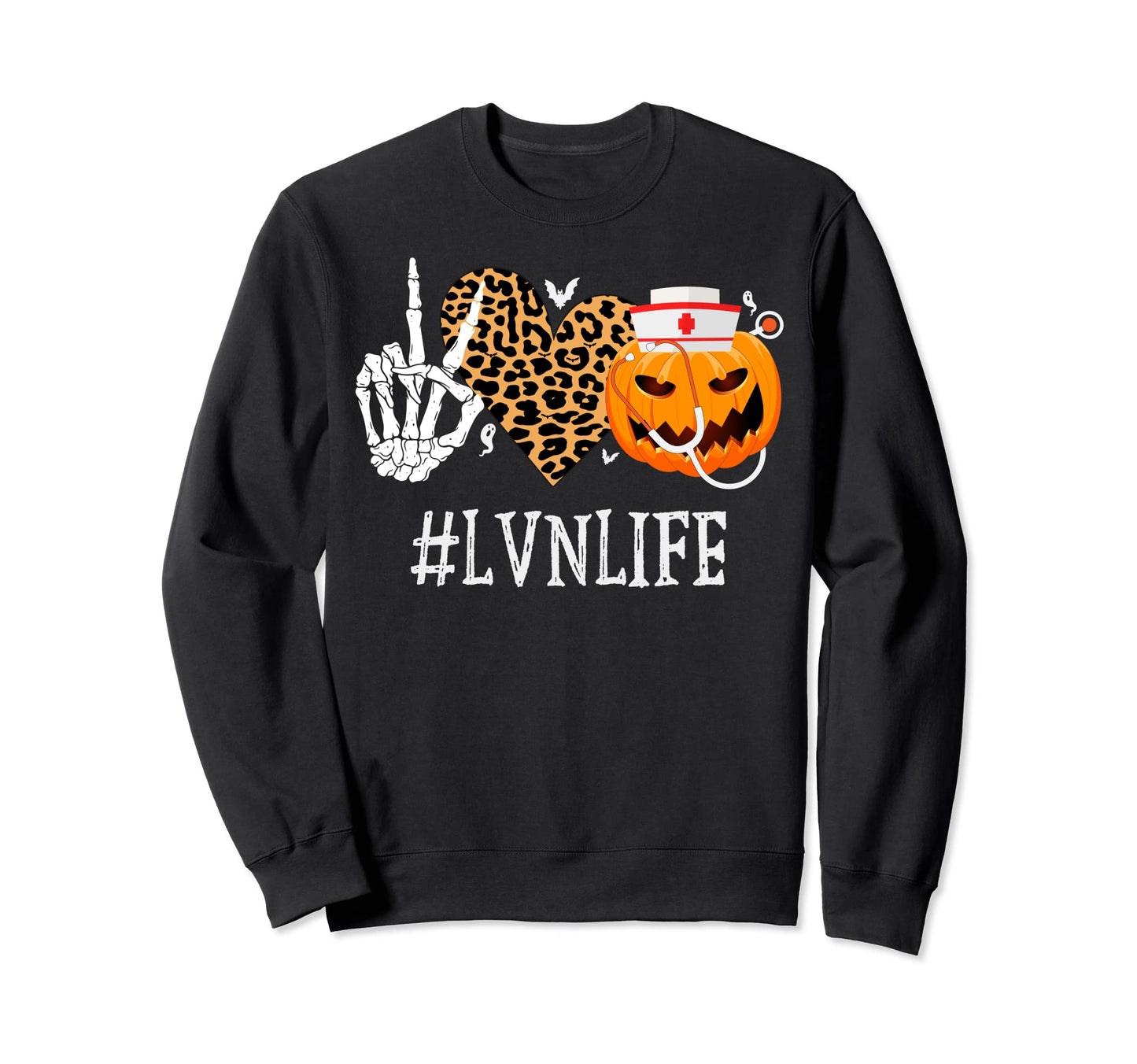 Lvn Licensed Vocational Nurse Peace Sweatshirt - Aesthetic Graphic Unisex - T-Shirt, Sweatshirt, Hoodie