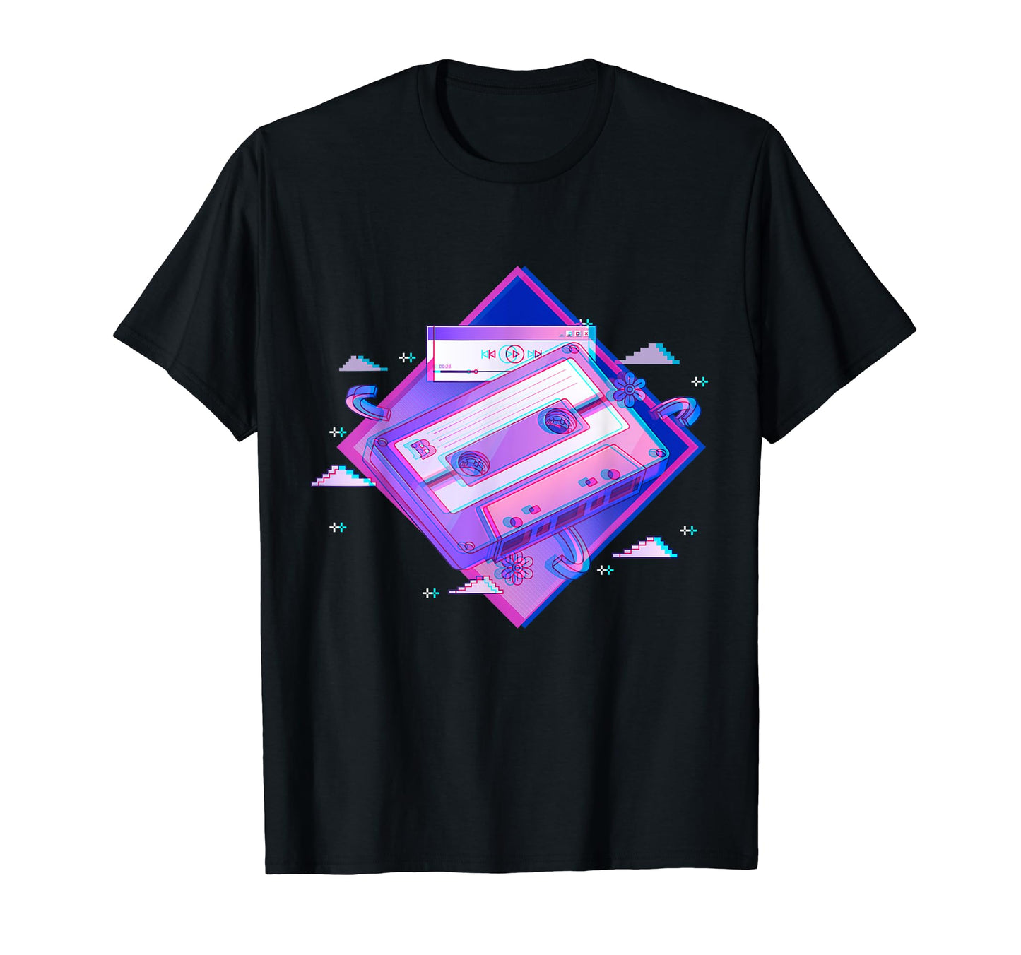 Japan Glitch Cassette Aesthetic Vaporwave T-Shirt - Graphic Print Men Women - T-Shirt, Sweatshirt, Hoodie