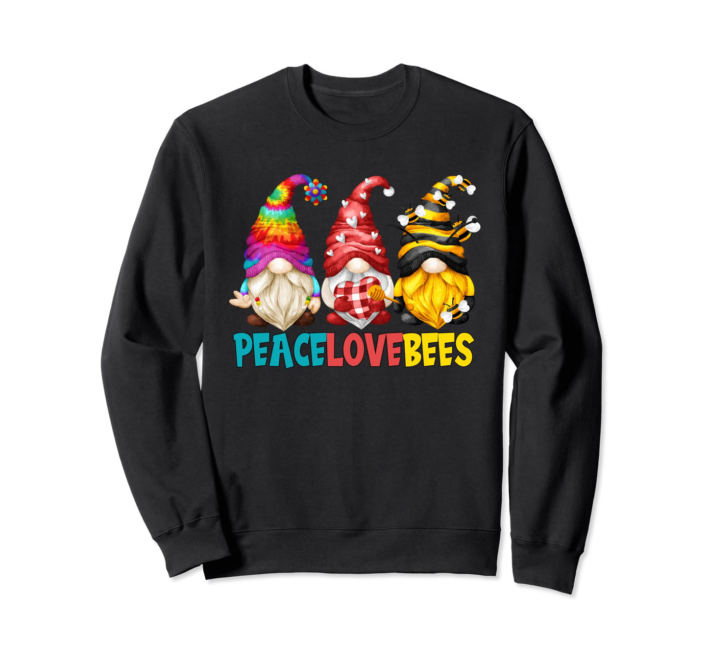 Funny Honey Bee Womens Gnome Hippie Sweatshirt - Unique Graphic for Adults - T-Shirt, Sweatshirt, Hoodie