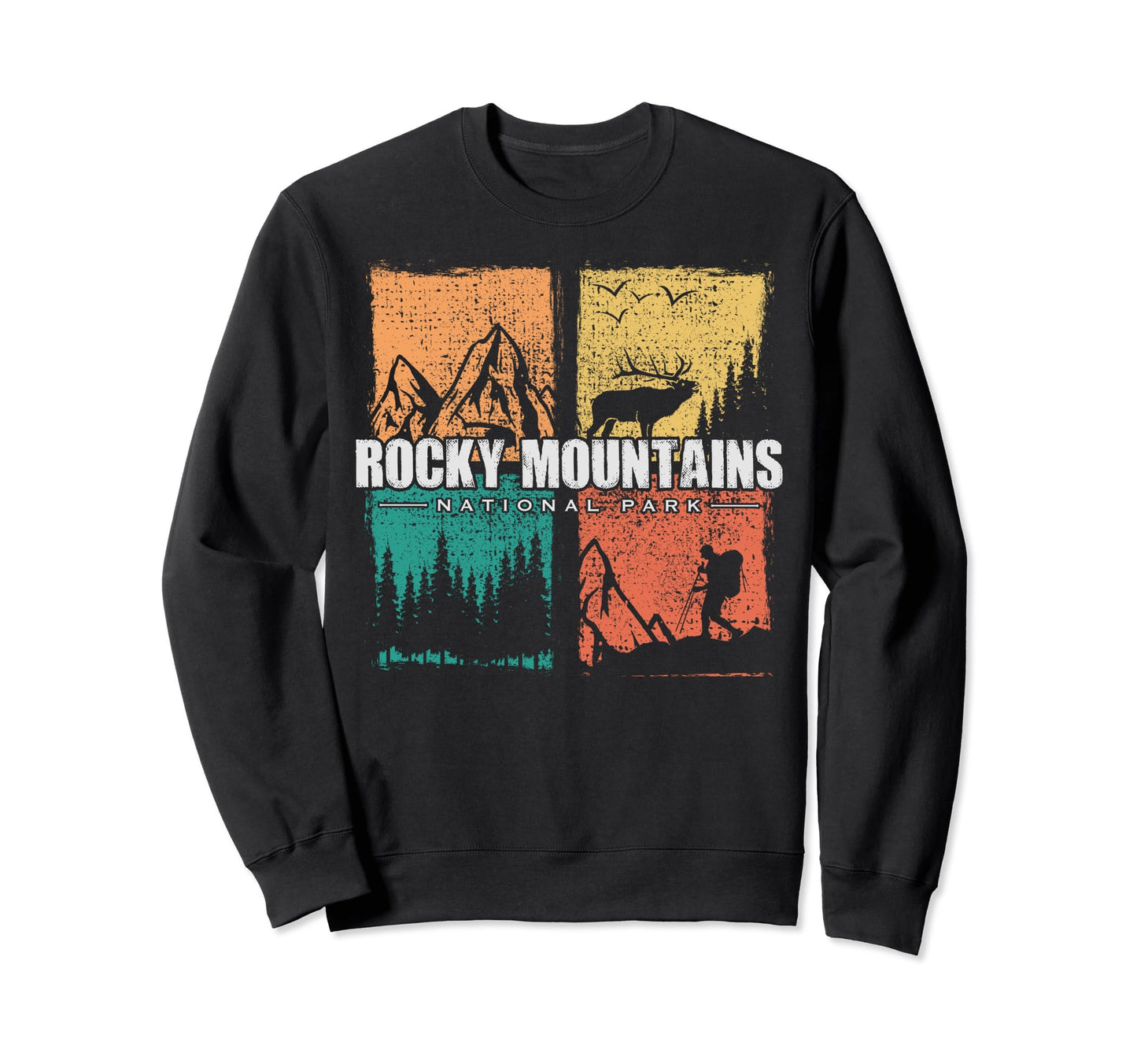 Rocky Mountains National Park Us Sweatshirt - Minimalist Print for Adults - T-Shirt, Sweatshirt, Hoodie