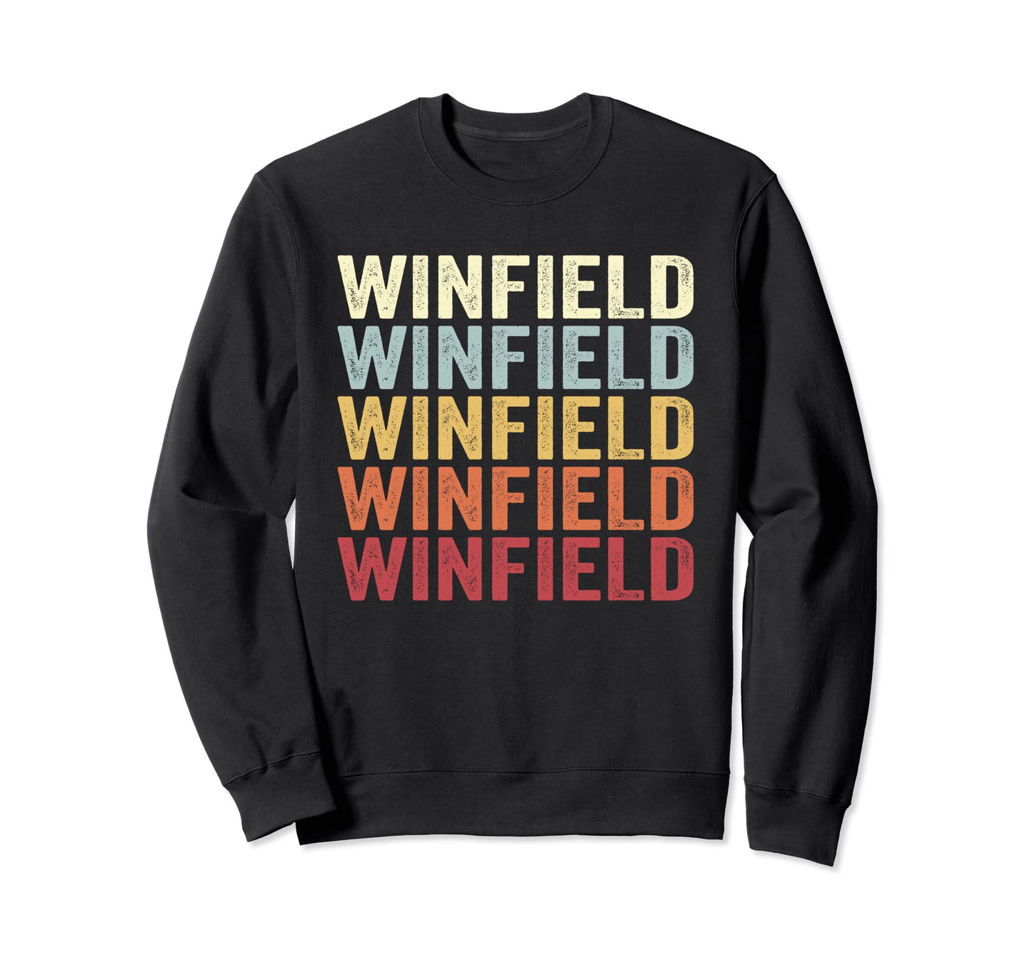 Winfield West Virginia Winfield Wv Text Sweatshirt - Trendy Graphic Unisex - T-Shirt, Sweatshirt, Hoodie
