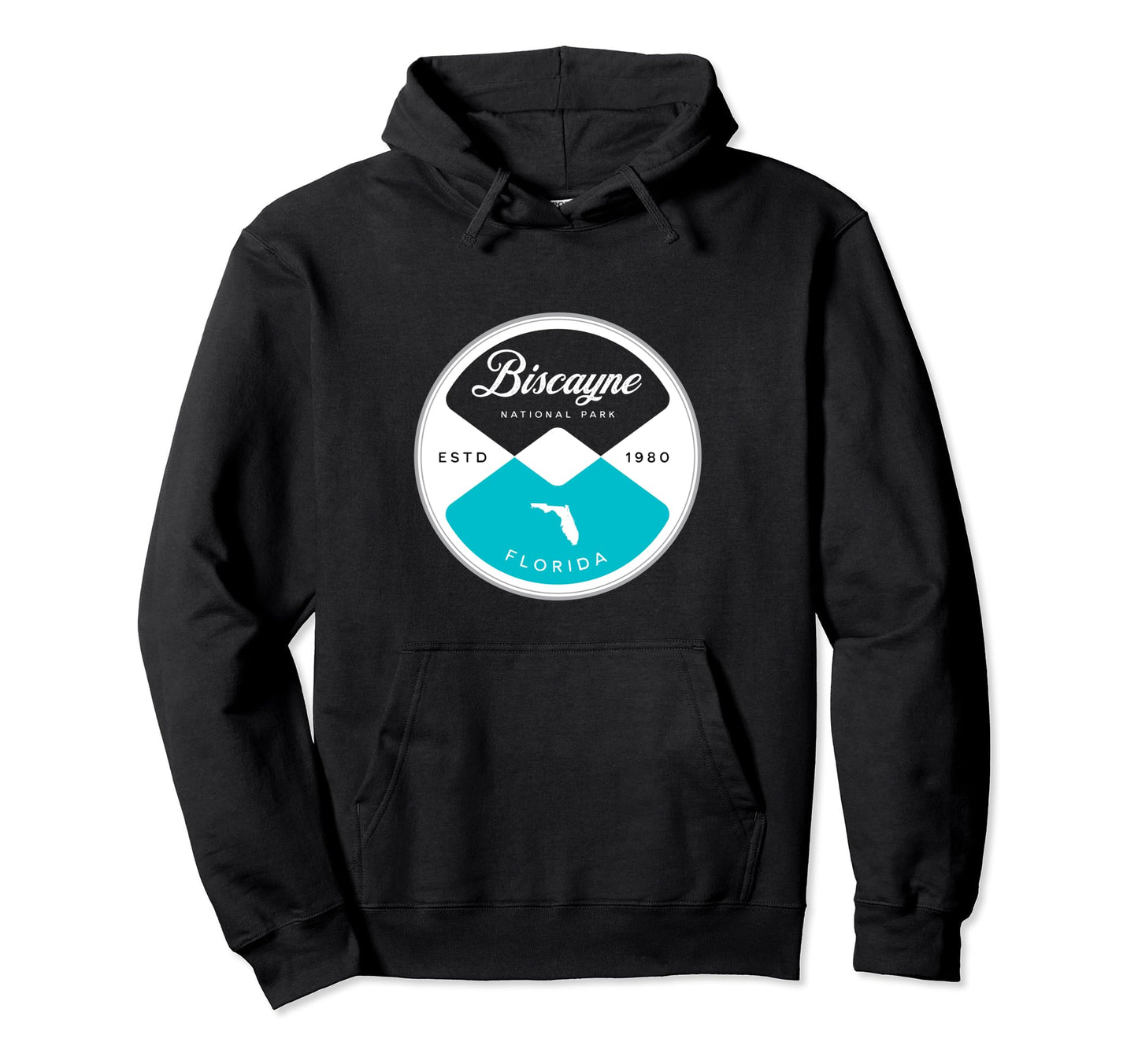 Biscayne National Park Florida Circle Hoodie - Minimalist Print Unisex - T-Shirt, Sweatshirt, Hoodie