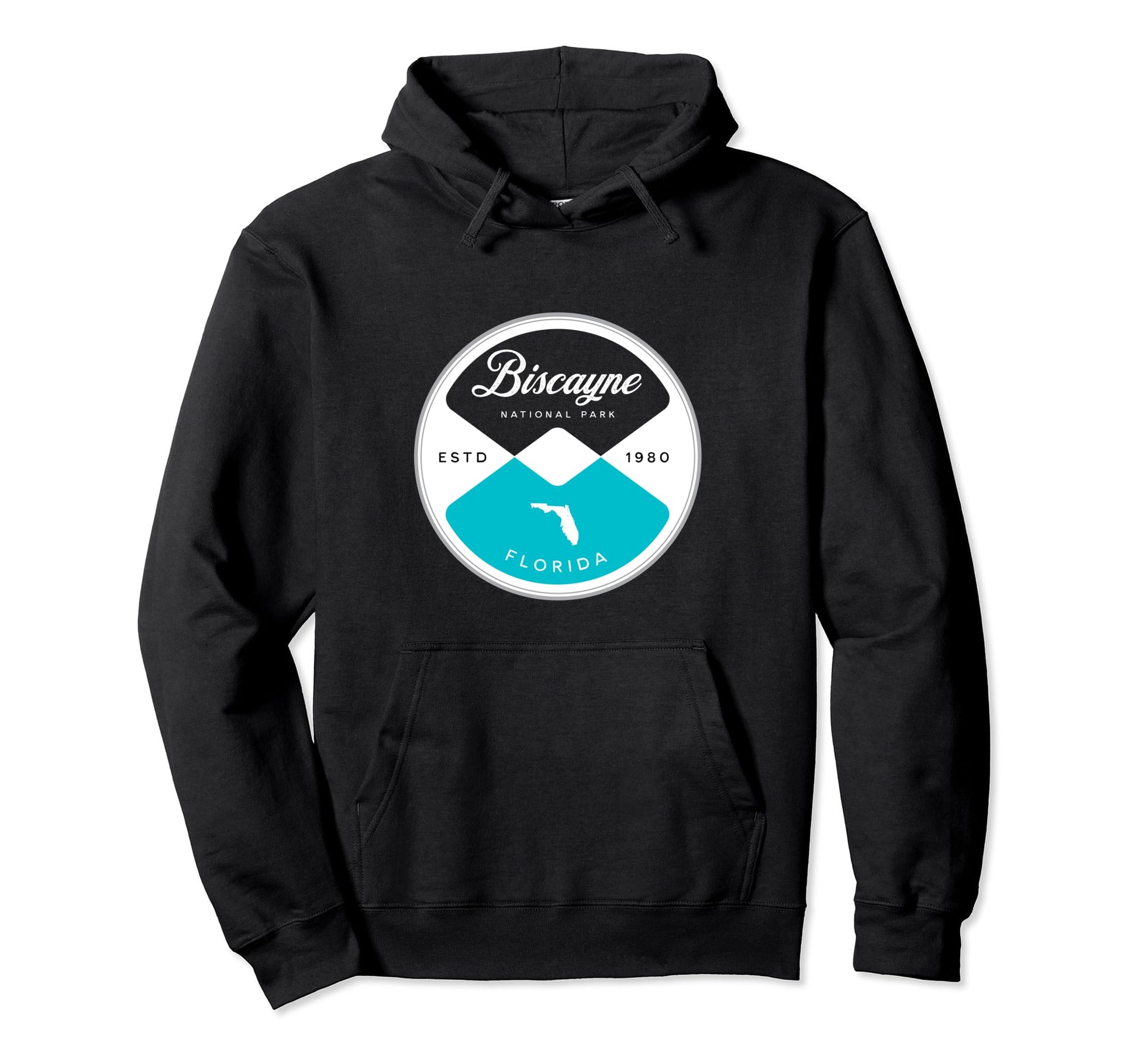 Biscayne National Park Florida Circle Hoodie - Minimalist Print Unisex - T-Shirt, Sweatshirt, Hoodie