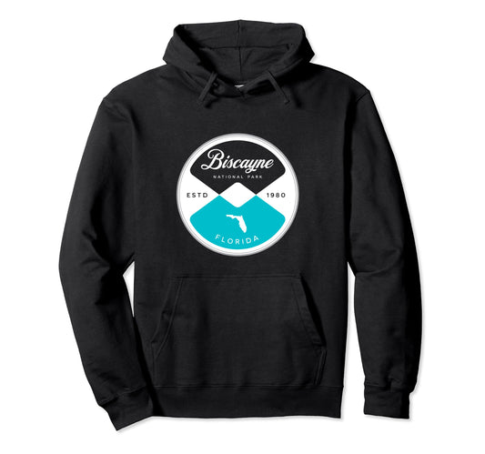 Biscayne National Park Florida Circle Hoodie - Minimalist Print Unisex - T-Shirt, Sweatshirt, Hoodie