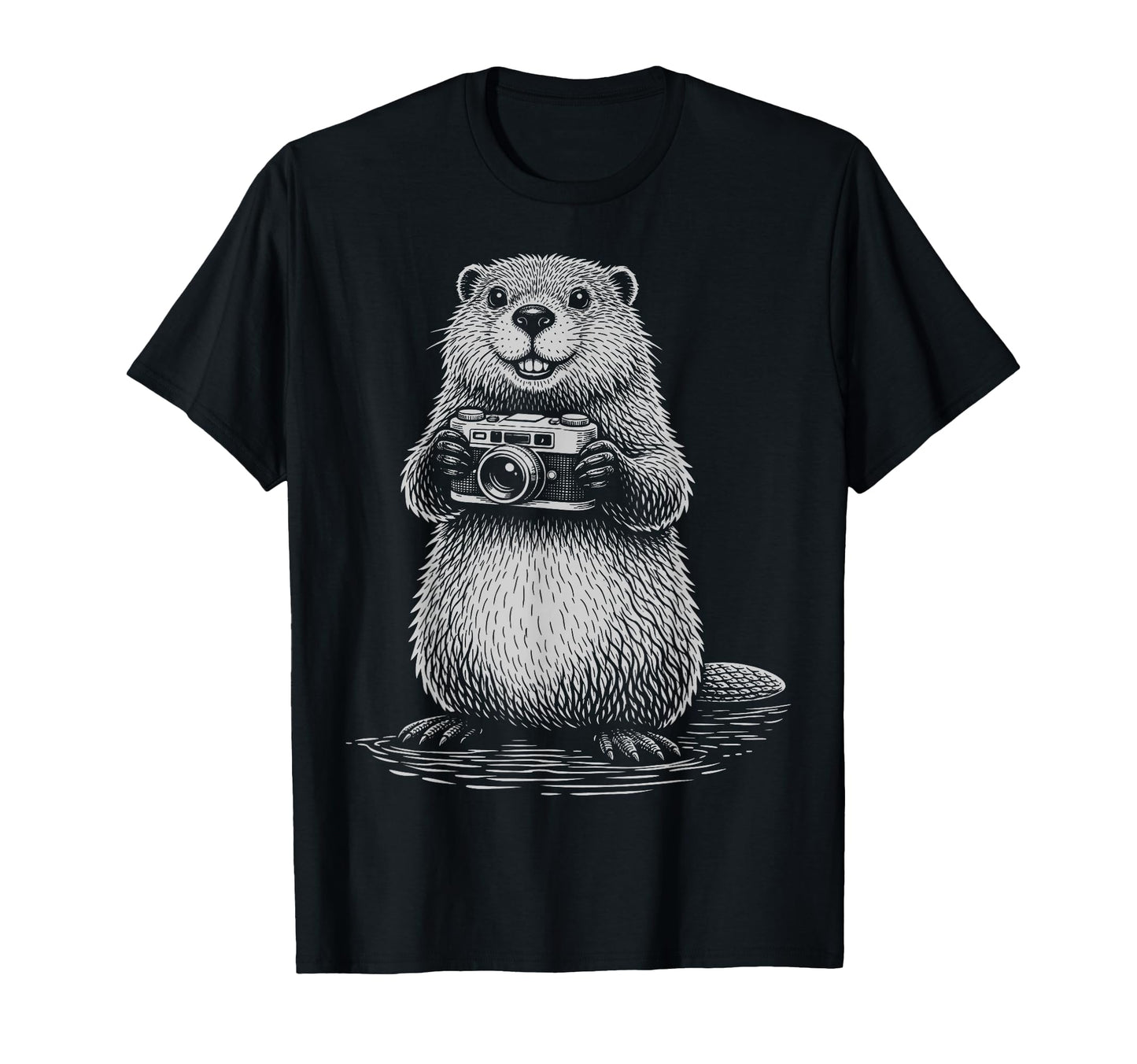 Beaver Photographer Camera Photography Zoo T-Shirt - Graphic Print Unisex - T-Shirt, Sweatshirt, Hoodie
