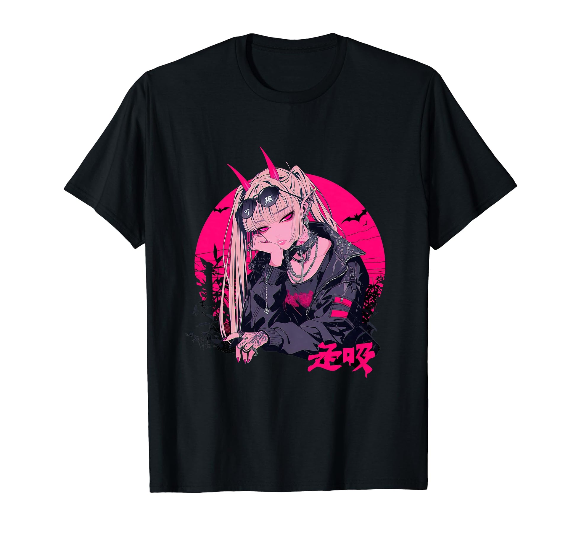 Goth Grunge Demon Anime Waifu Horror Alt T-Shirt - Trendy Graphic Unisex - T-Shirt, Sweatshirt, Hoodie