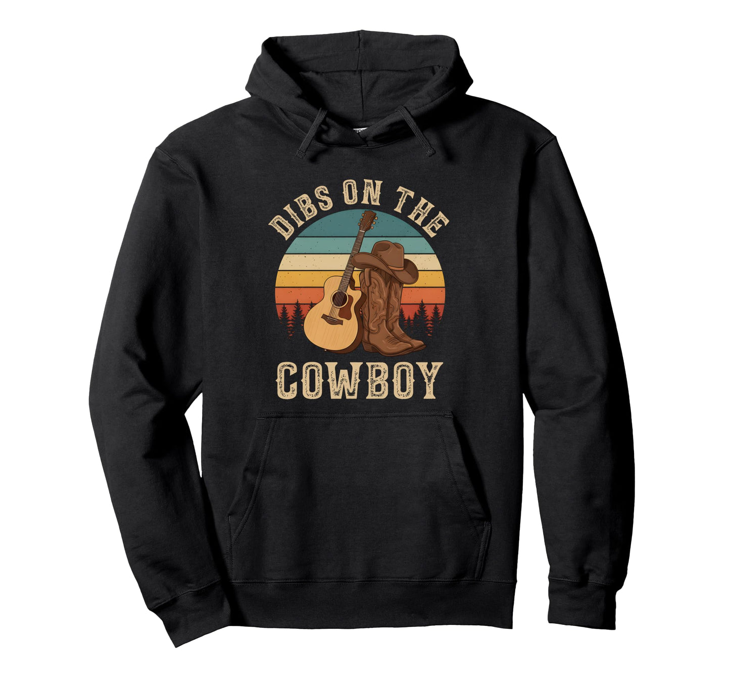 Dibs Cowboy Boots Western Rodeo Country Hoodie - Custom Art Print Unisex - T-Shirt, Sweatshirt, Hoodie