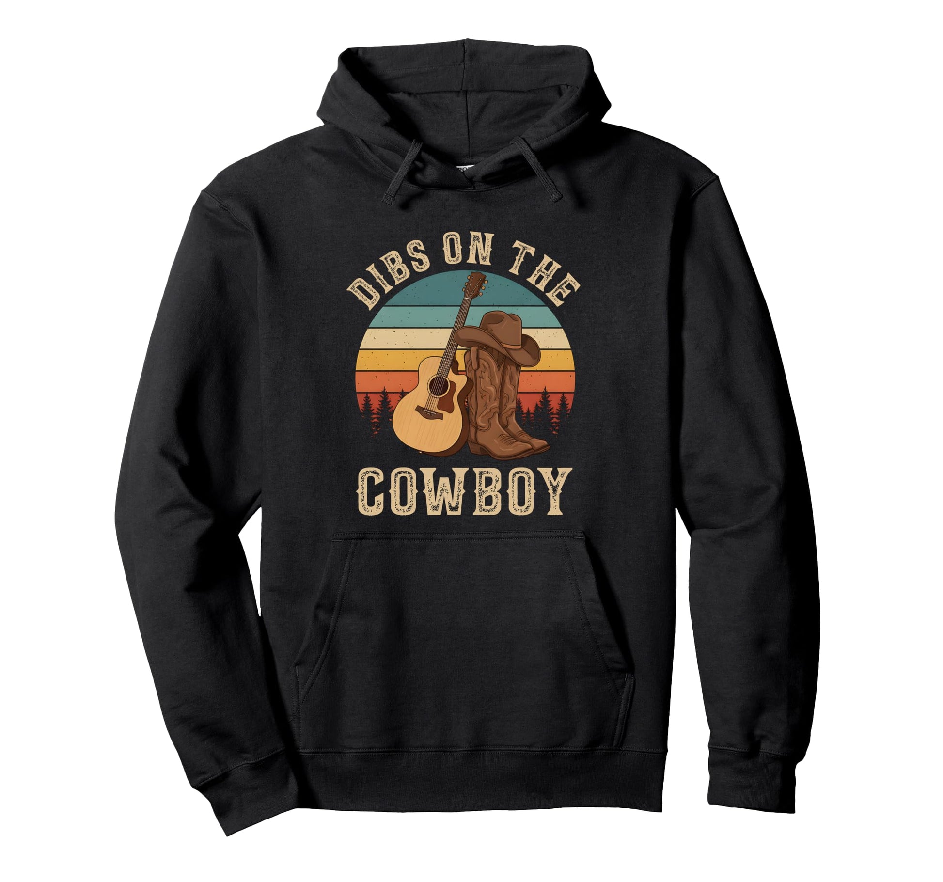 Dibs Cowboy Boots Western Rodeo Country Hoodie - Custom Art Print Unisex - T-Shirt, Sweatshirt, Hoodie