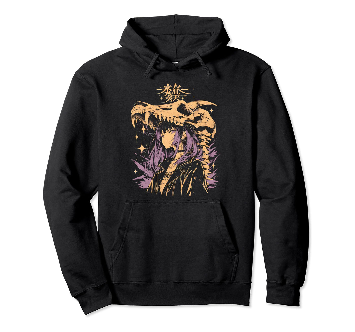 Goth Grunge Demon Anime Waifu Hoodie - Fun Novelty Design for Adults - T-Shirt, Sweatshirt, Hoodie