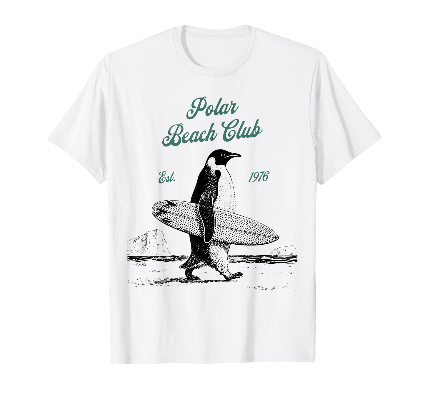 Polar Beach Club Penguin Surfer T-Shirt - Aesthetic Graphic Men Women - T-Shirt, Sweatshirt, Hoodie