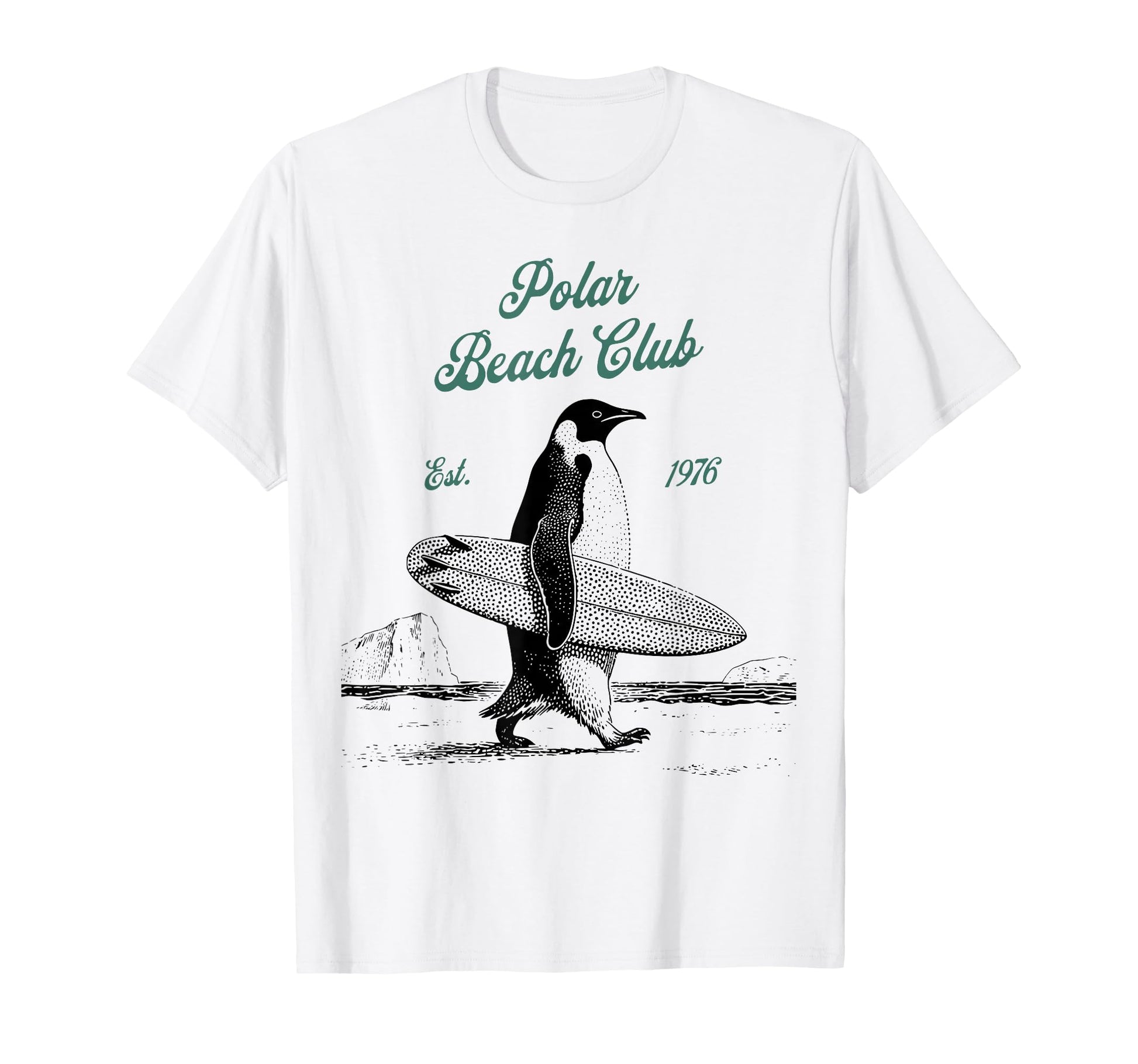 Polar Beach Club Penguin Surfer T-Shirt - Aesthetic Graphic Men Women - T-Shirt, Sweatshirt, Hoodie