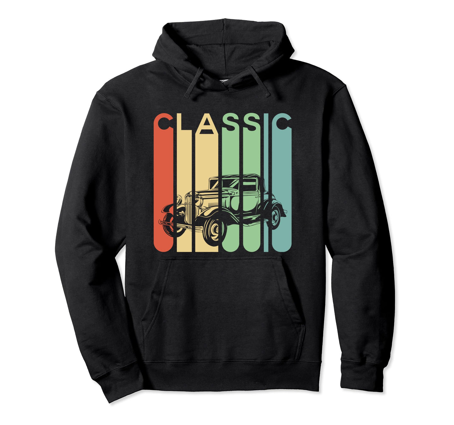 Nice Car Car Rainbow Colors Car Hoodie - Streetwear Style for Adults - T-Shirt, Sweatshirt, Hoodie
