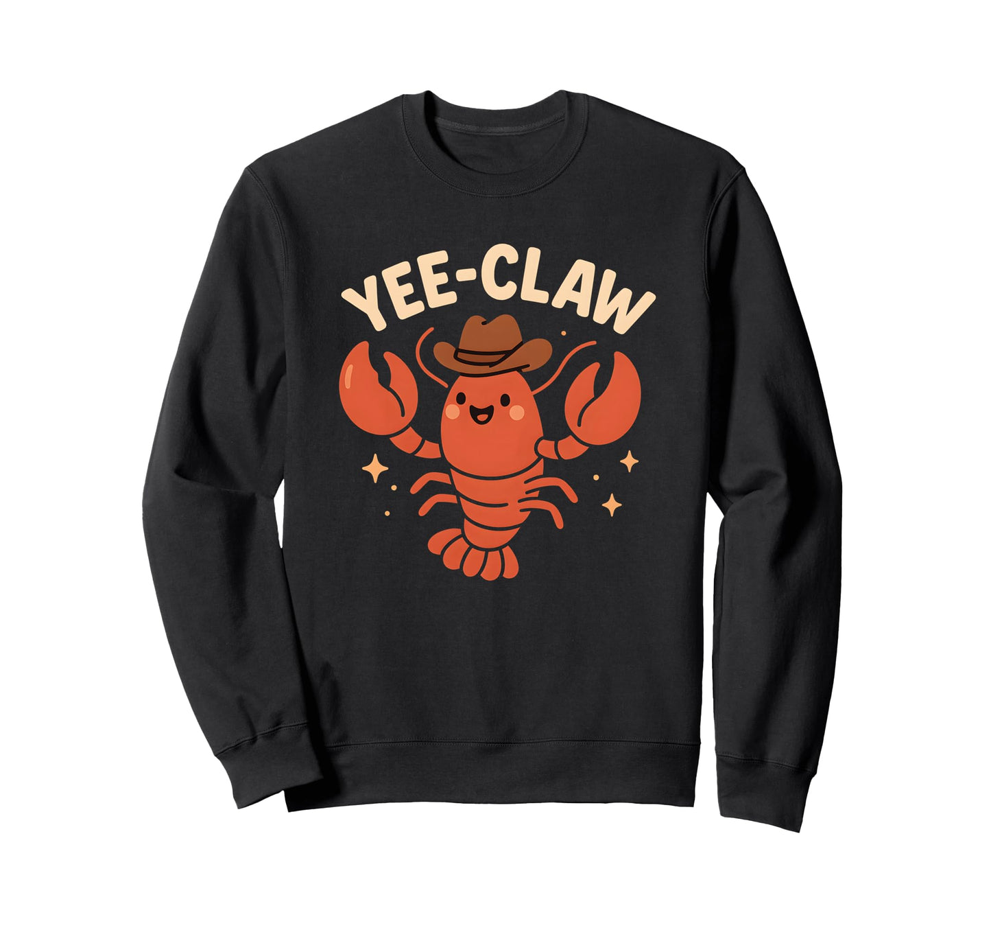 Yee Claw Crawfish Boil Cowboy Sweatshirt - Minimalist Print for Adults - T-Shirt, Sweatshirt, Hoodie