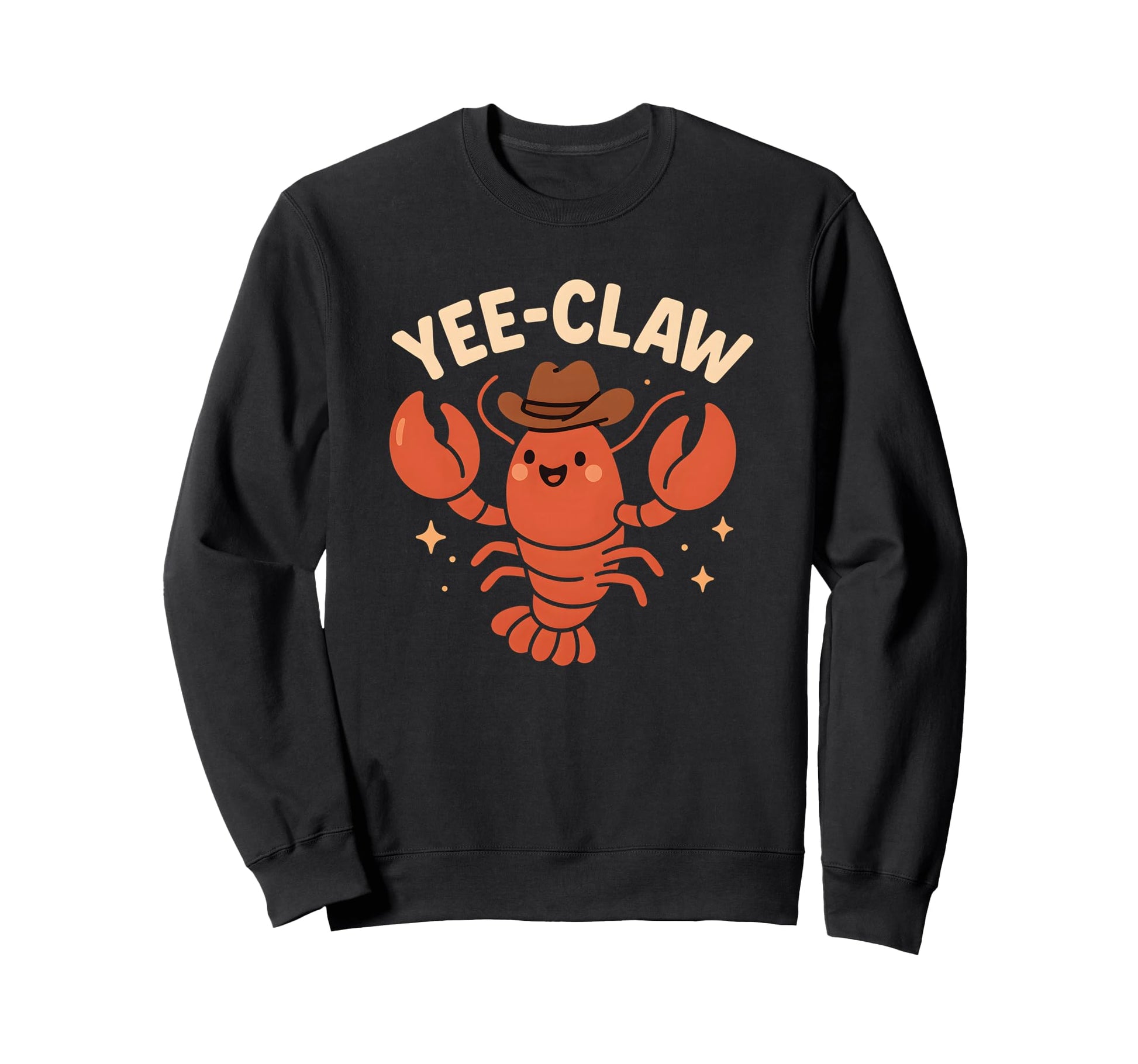 Yee Claw Crawfish Boil Cowboy Sweatshirt - Minimalist Print for Adults - T-Shirt, Sweatshirt, Hoodie
