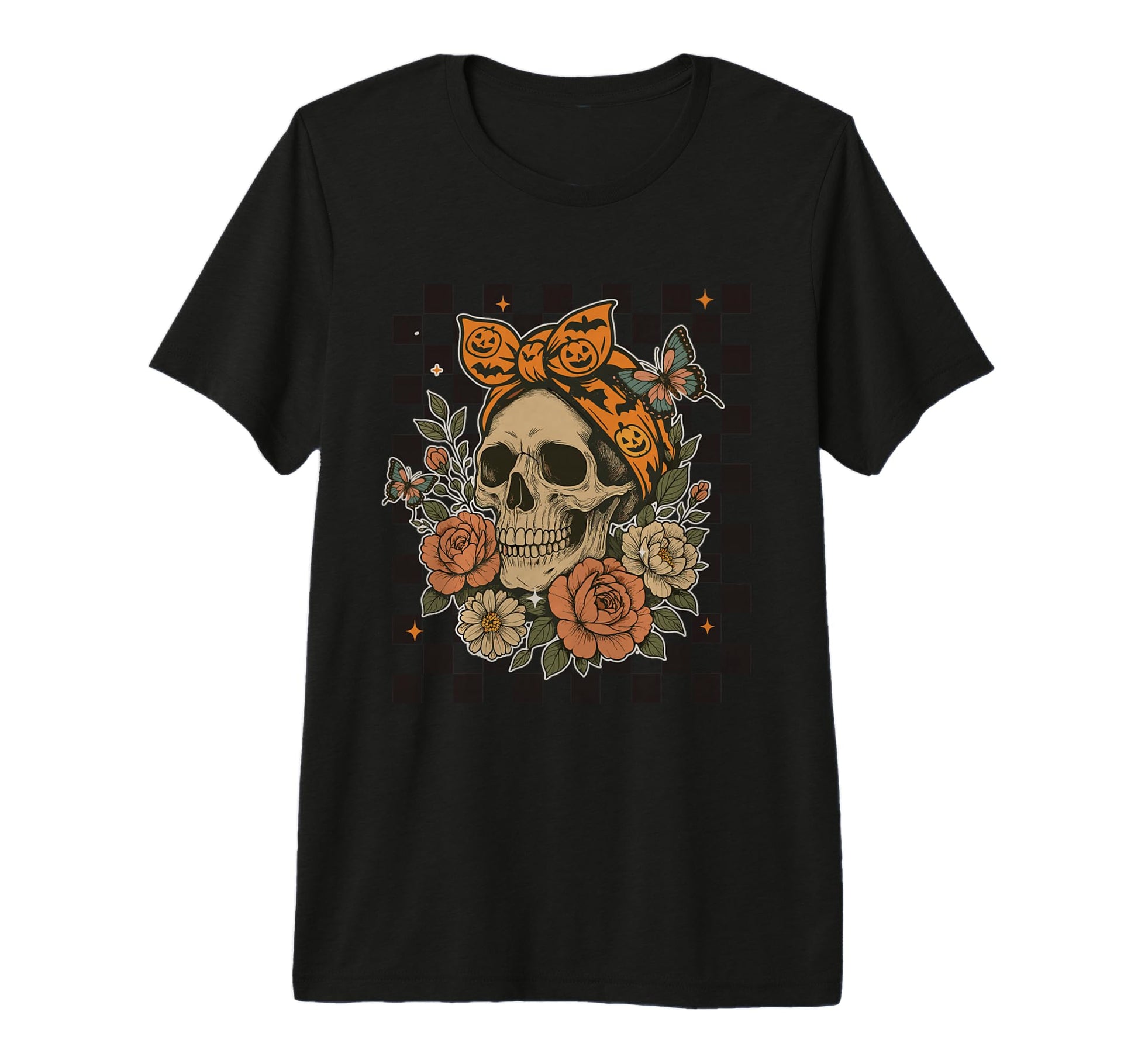 Boho Skull Halloween Tri Blend T-Shirt - Casual Everyday Wear Unisex - T-Shirt, Sweatshirt, Hoodie