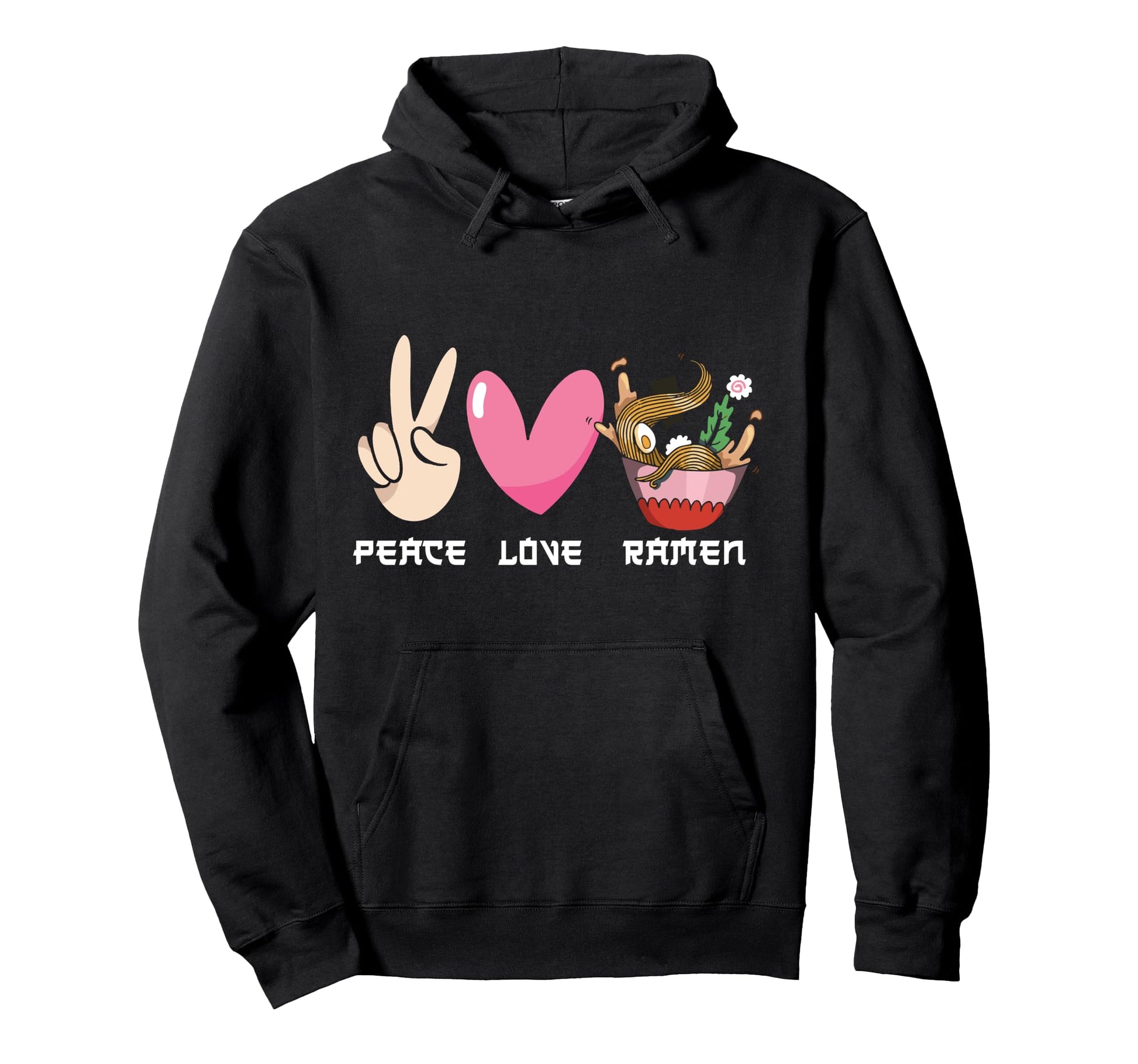 Ramen Noodle Bowl Love Japanese Kawaii Hoodie - Novelty Apparel Unisex - T-Shirt, Sweatshirt, Hoodie