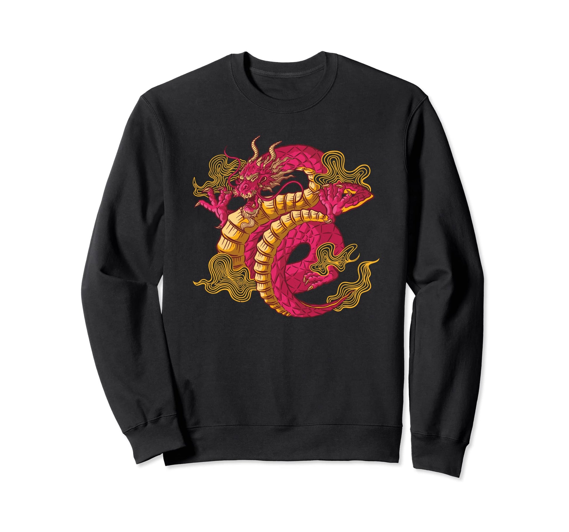 Chinese Asian Dragon Grunge Edgy Sweatshirt - Streetwear Style Unisex - T-Shirt, Sweatshirt, Hoodie