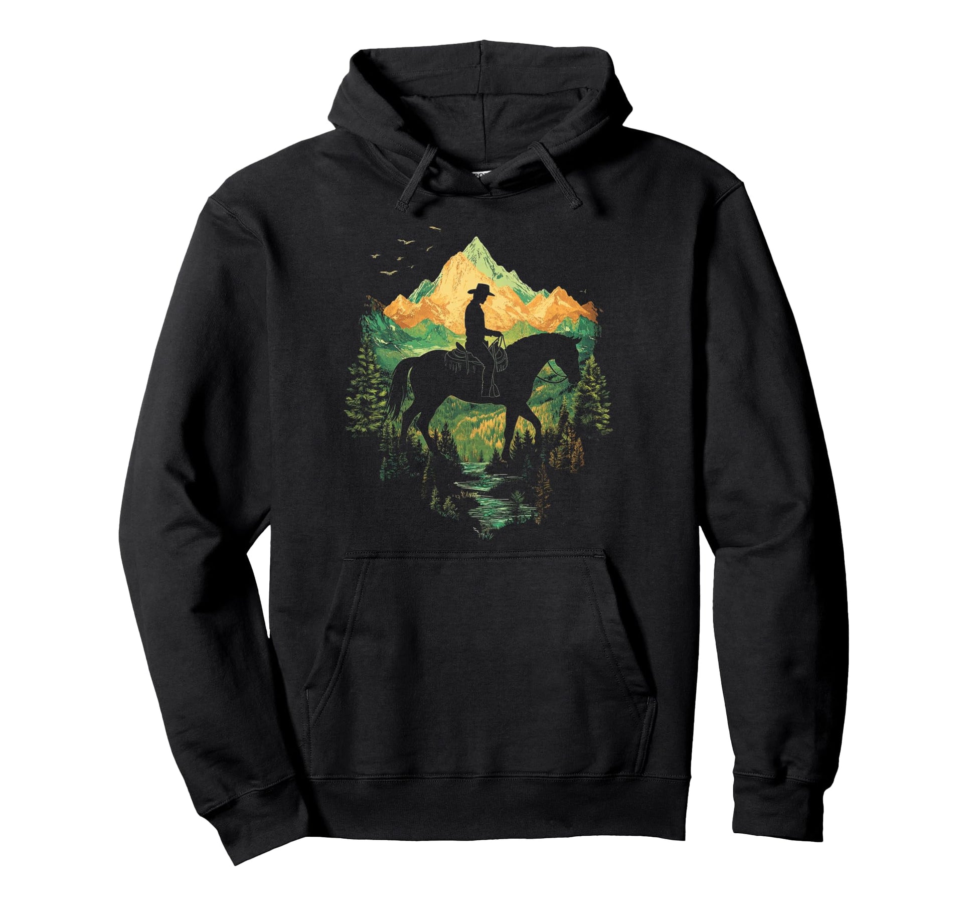 Cowboy Nature Hoodie - Trendy Graphic Unisex - T-Shirt, Sweatshirt, Hoodie