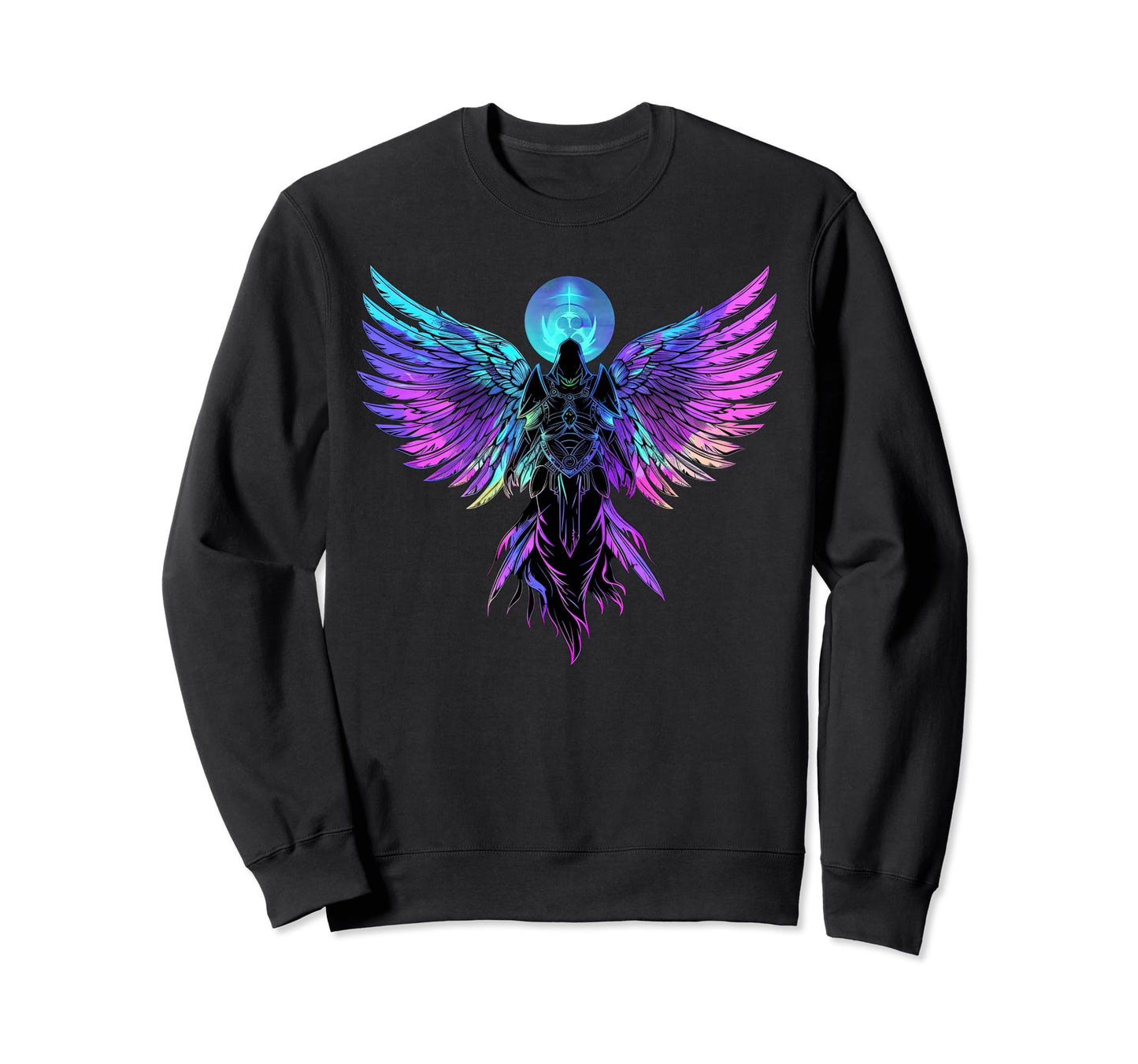 Warrior Angel Vaporwave Archangel Sweatshirt - Custom Art Print Men Women - T-Shirt, Sweatshirt, Hoodie