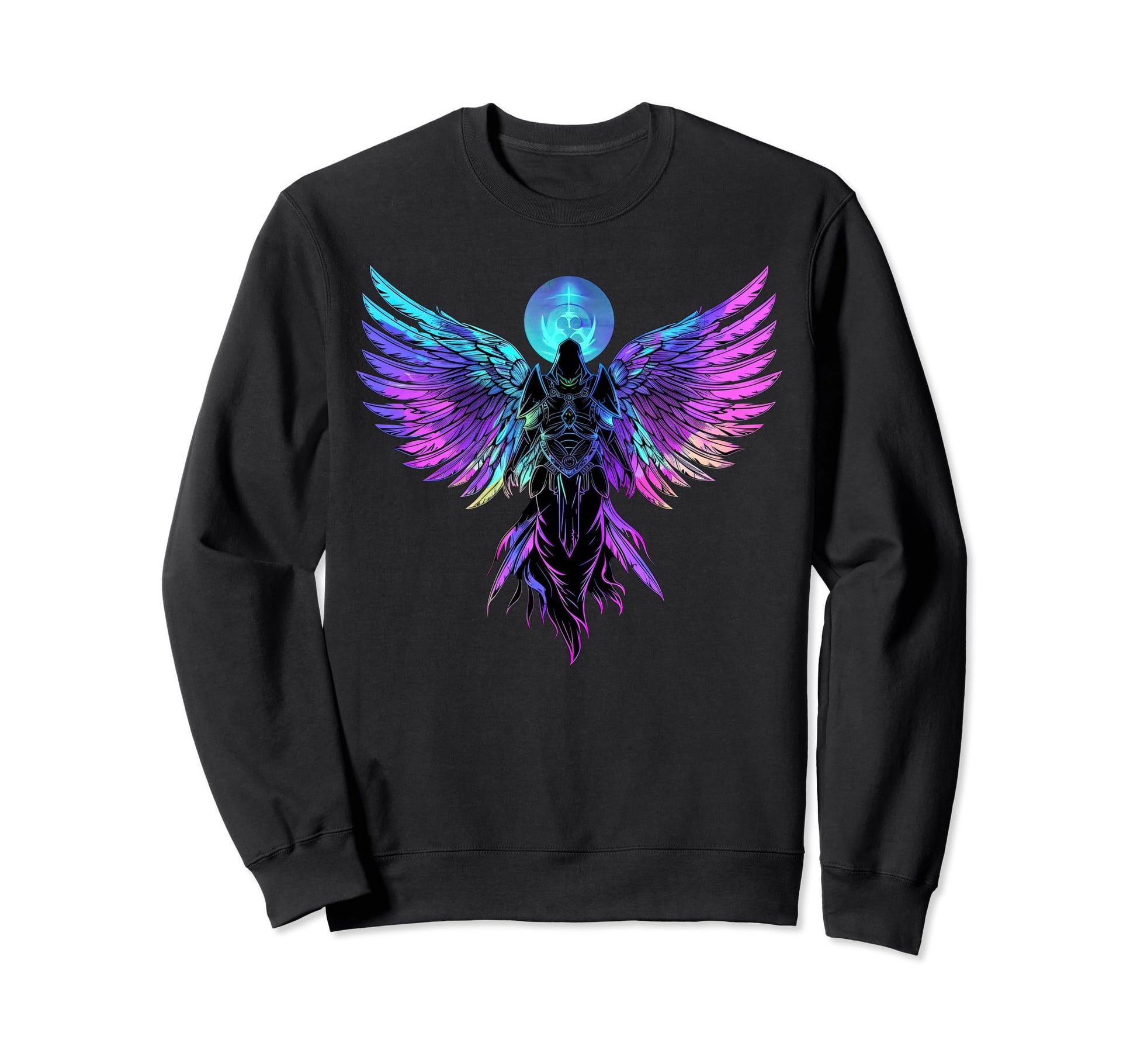 Warrior Angel Vaporwave Archangel Sweatshirt - Custom Art Print Men Women - T-Shirt, Sweatshirt, Hoodie