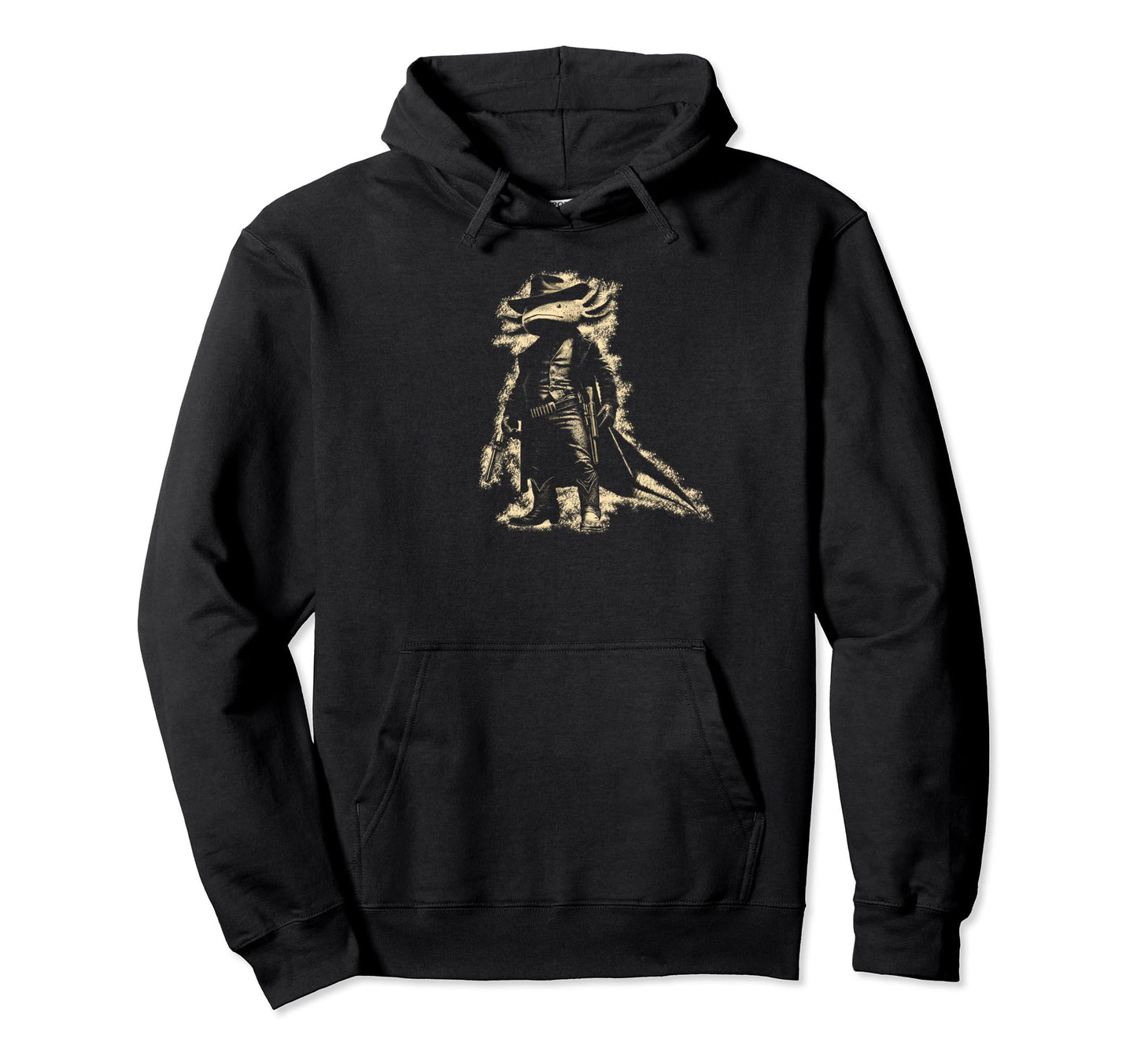 Western Outlaw Axolotl Gunslinger Cowboy Hoodie - Trendy Graphic Men Women - T-Shirt, Sweatshirt, Hoodie