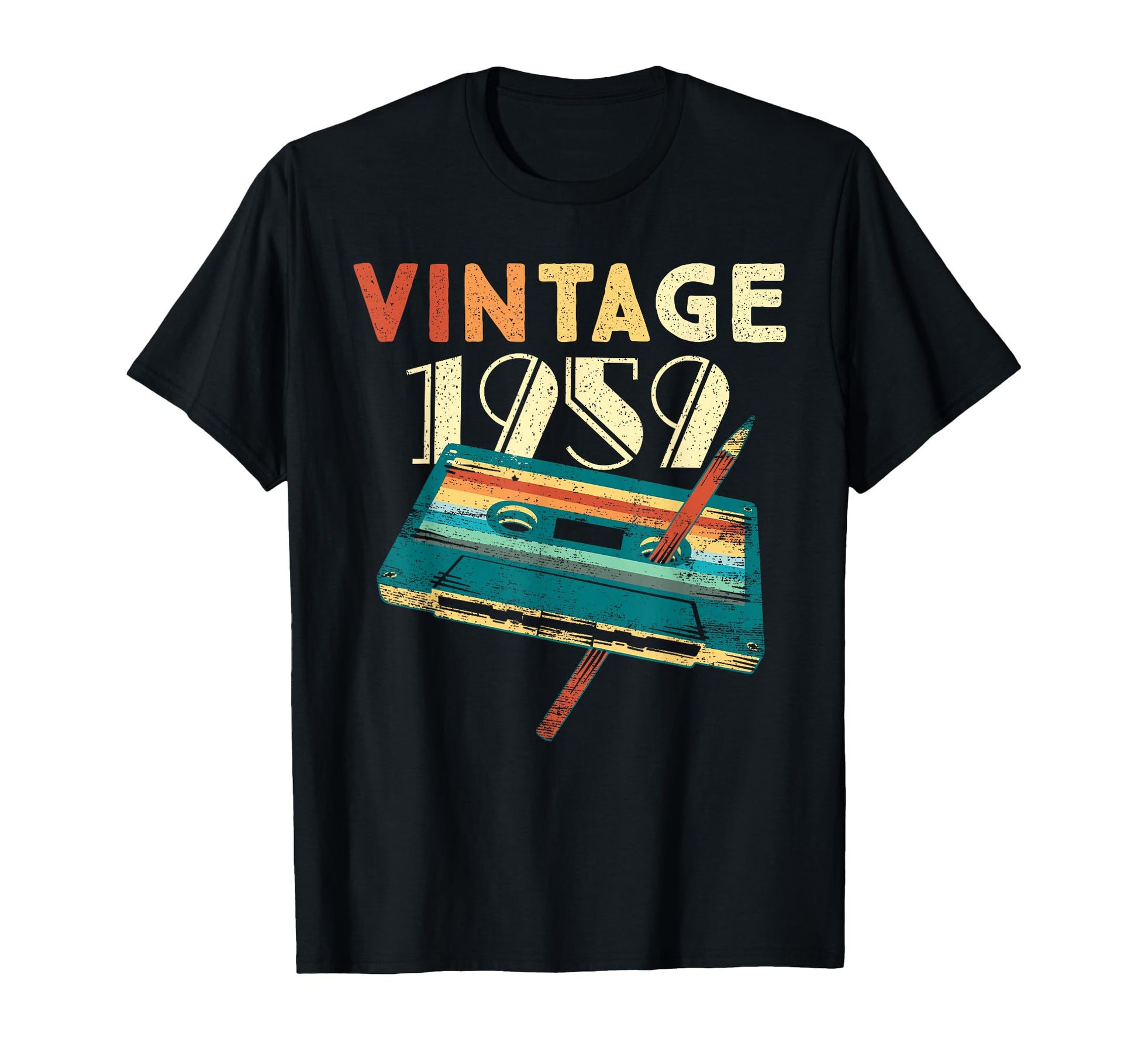 1959 Music Cassette 67Th Birthday T-Shirt - Novelty Apparel Men Women - T-Shirt, Sweatshirt, Hoodie