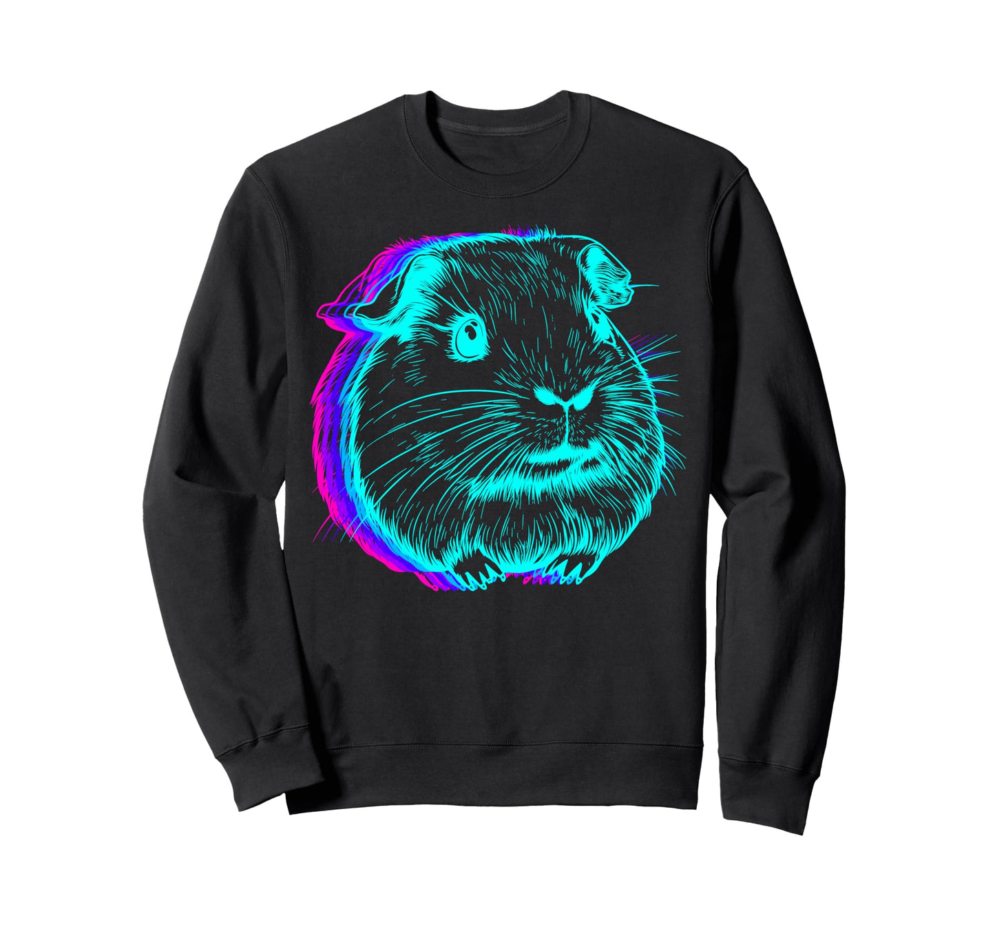 Guinea Pig Pet Vaporwave Sweatshirt - Casual Everyday Wear Men Women - T-Shirt, Sweatshirt, Hoodie