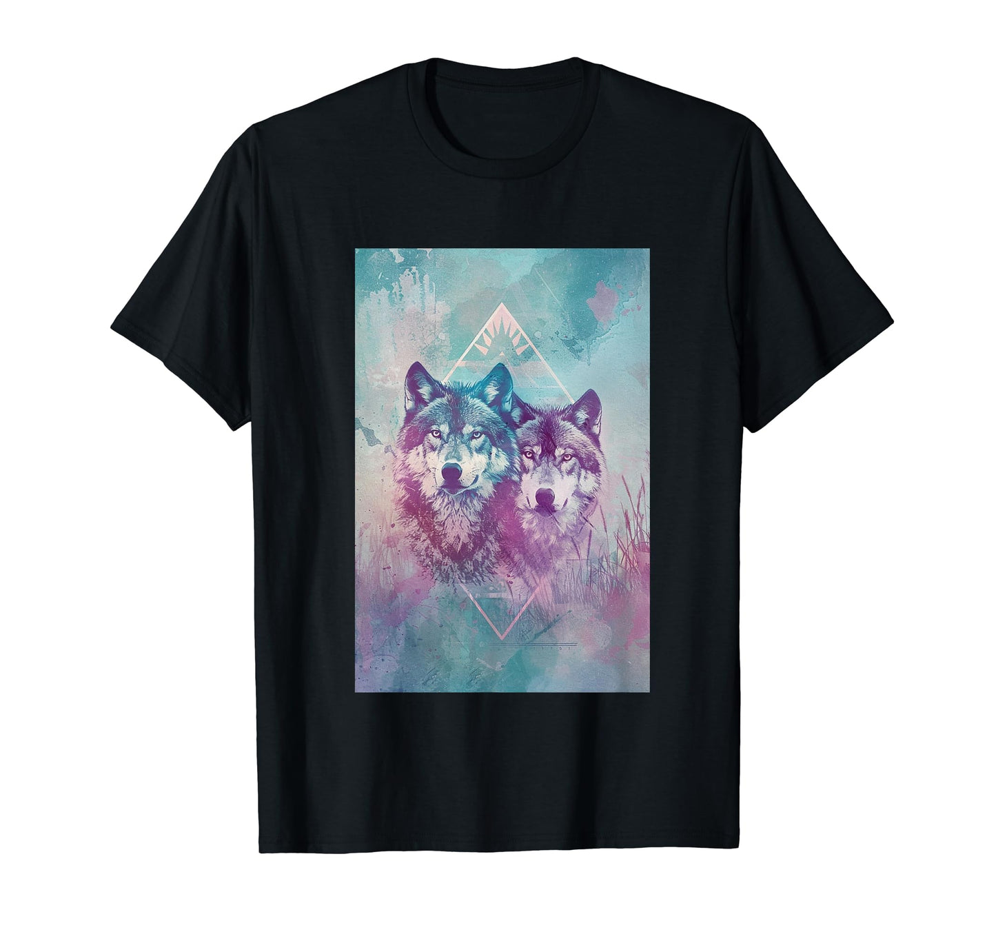 Boho Mystic Wolf Art T-Shirt - Unique Graphic Unisex - T-Shirt, Sweatshirt, Hoodie