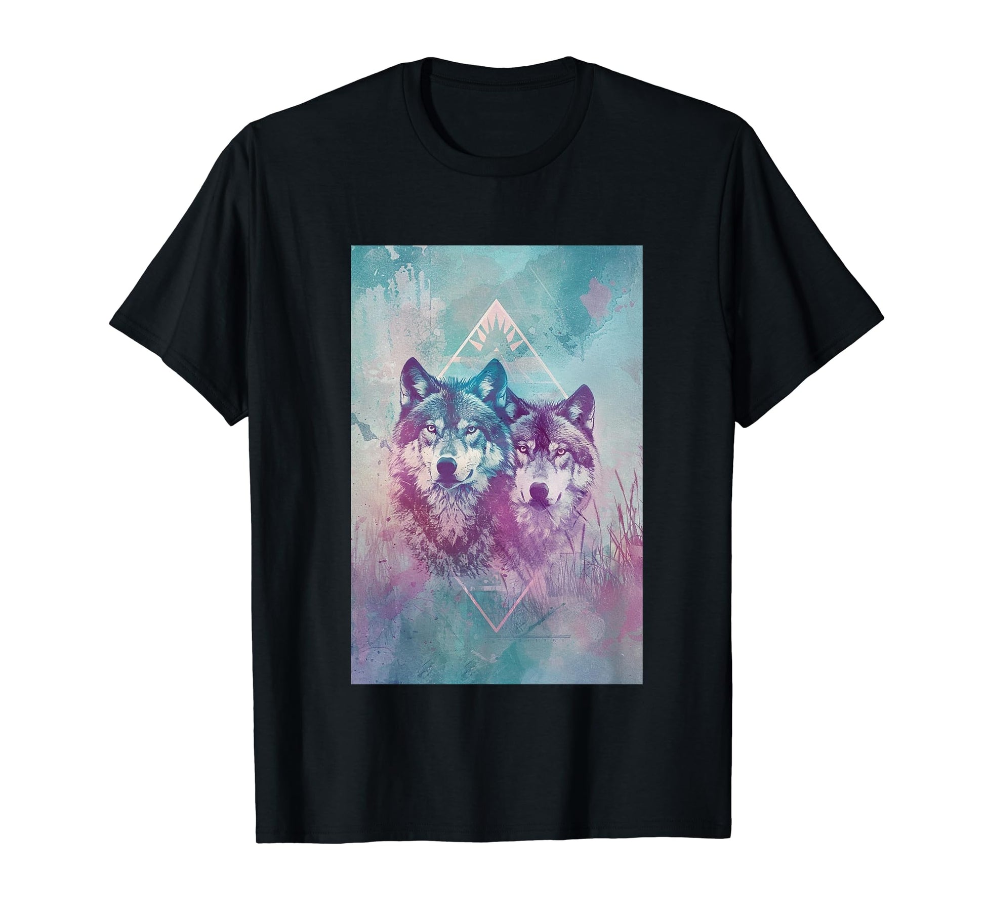 Boho Mystic Wolf Art T-Shirt - Unique Graphic Unisex - T-Shirt, Sweatshirt, Hoodie