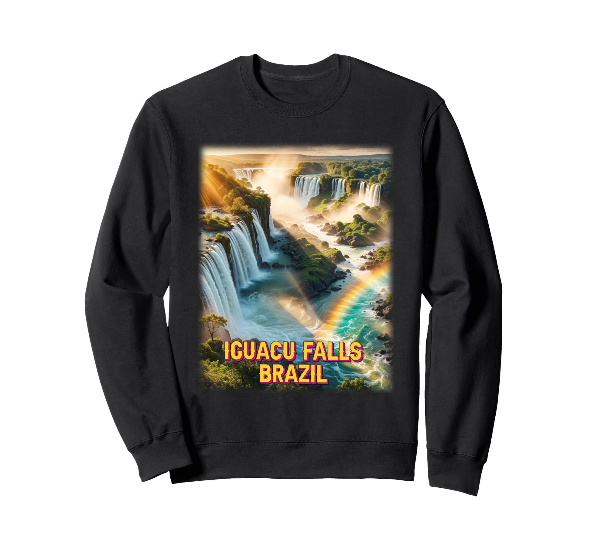 Iguacu Falls Brazil Iguazu National Sweatshirt - Custom Art Print Unisex - T-Shirt, Sweatshirt, Hoodie