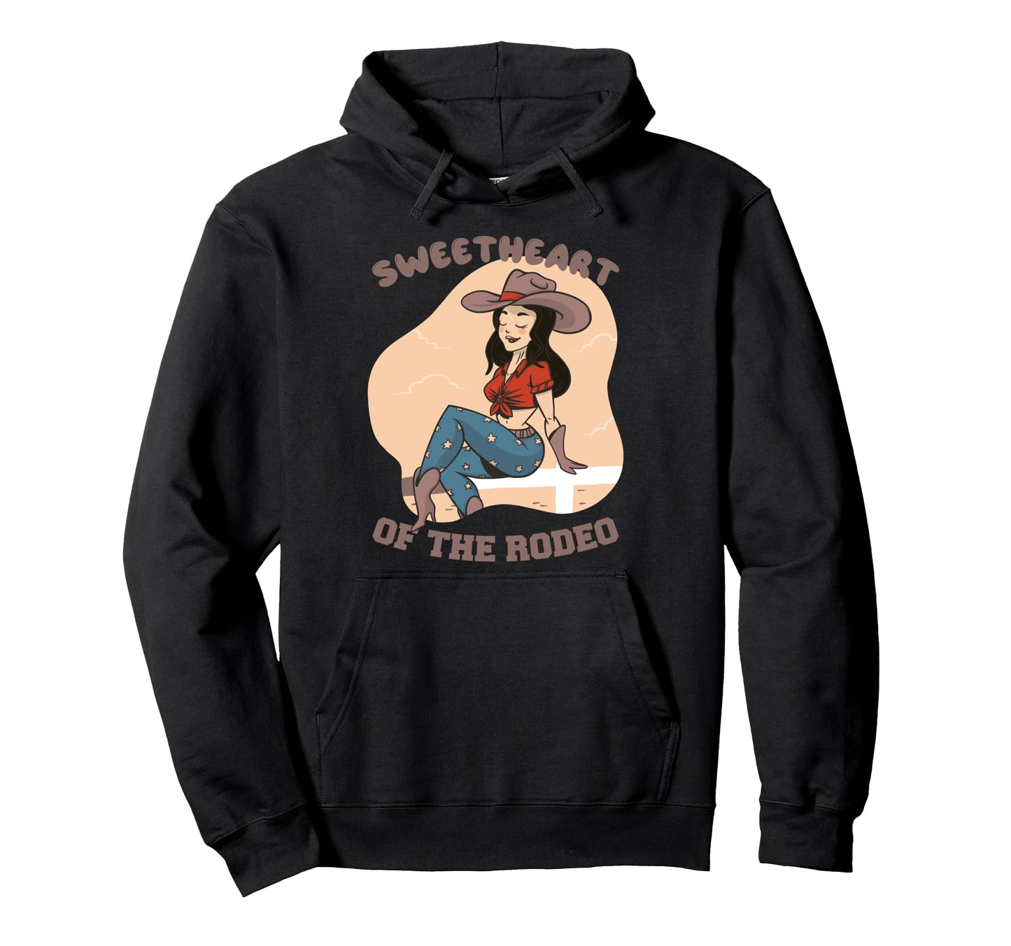 Cowgirl Western Sweetheart Rodeo Hoodie - Graphic Print Unisex - T-Shirt, Sweatshirt, Hoodie