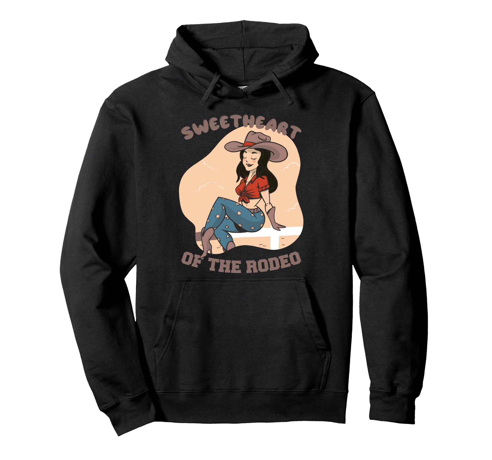 Cowgirl Western Sweetheart Rodeo Hoodie - Graphic Print Unisex - T-Shirt, Sweatshirt, Hoodie