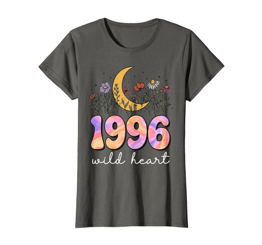 1996 Wild Heart 30Th Birthday Boho T-Shirt - Minimalist Print for Adults - T-Shirt, Sweatshirt, Hoodie