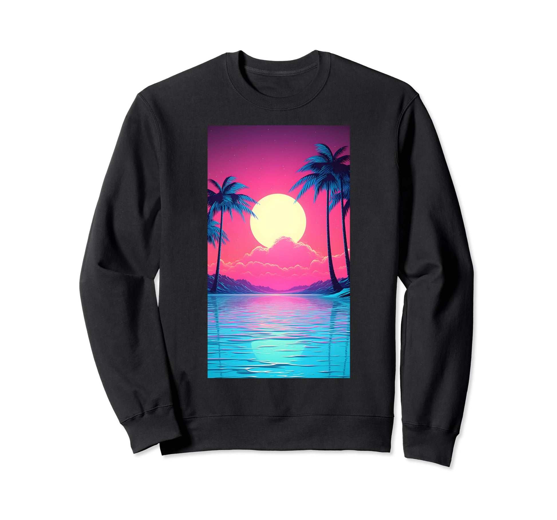 80S Vaporwave Aesthetic Landscape Sweatshirt - Aesthetic Graphic for Adults - T-Shirt, Sweatshirt, Hoodie