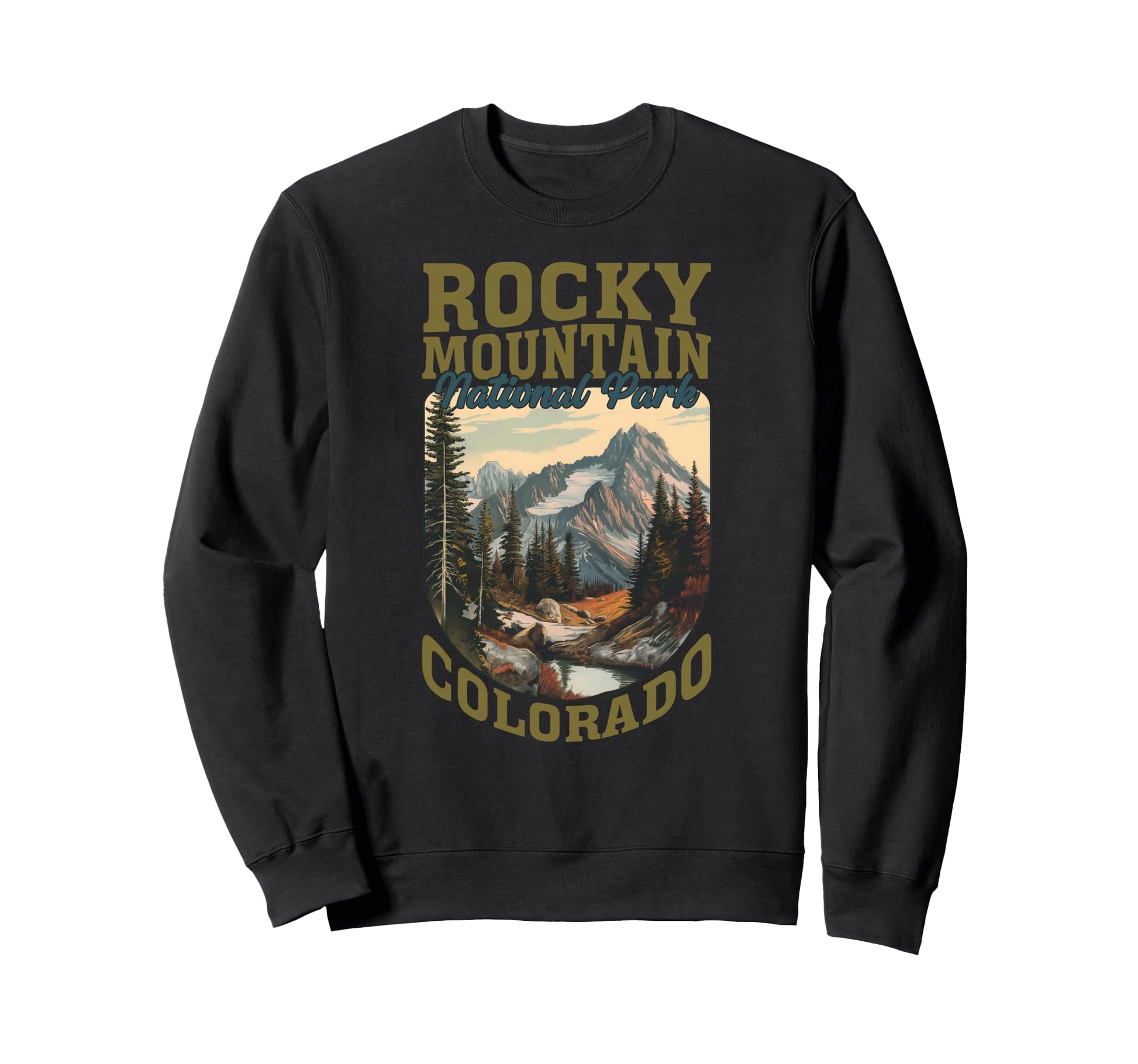 Rocky Mountain National Park Colorado Sweatshirt - Trendy Graphic Unisex - T-Shirt, Sweatshirt, Hoodie