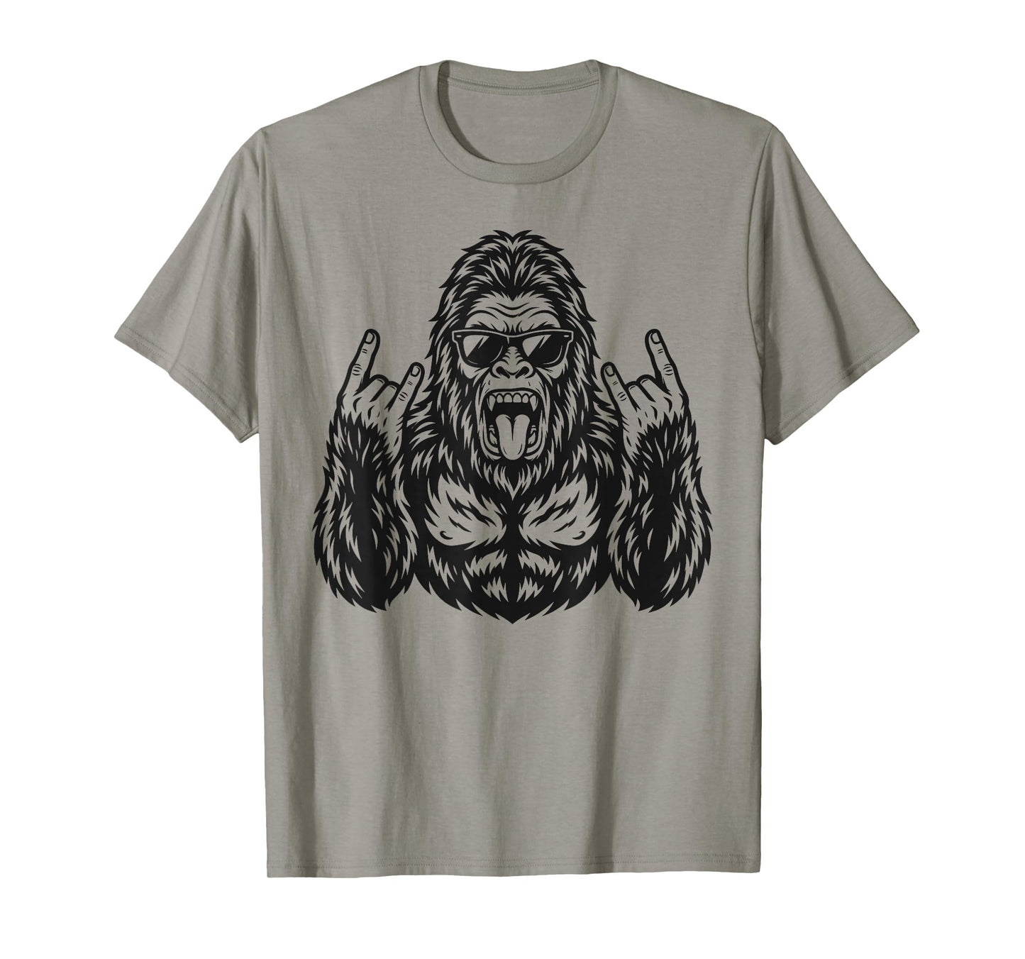 Rock Bigfoot Heavy Metal Vibes T-Shirt - Casual Everyday Wear for Adults - T-Shirt, Sweatshirt, Hoodie