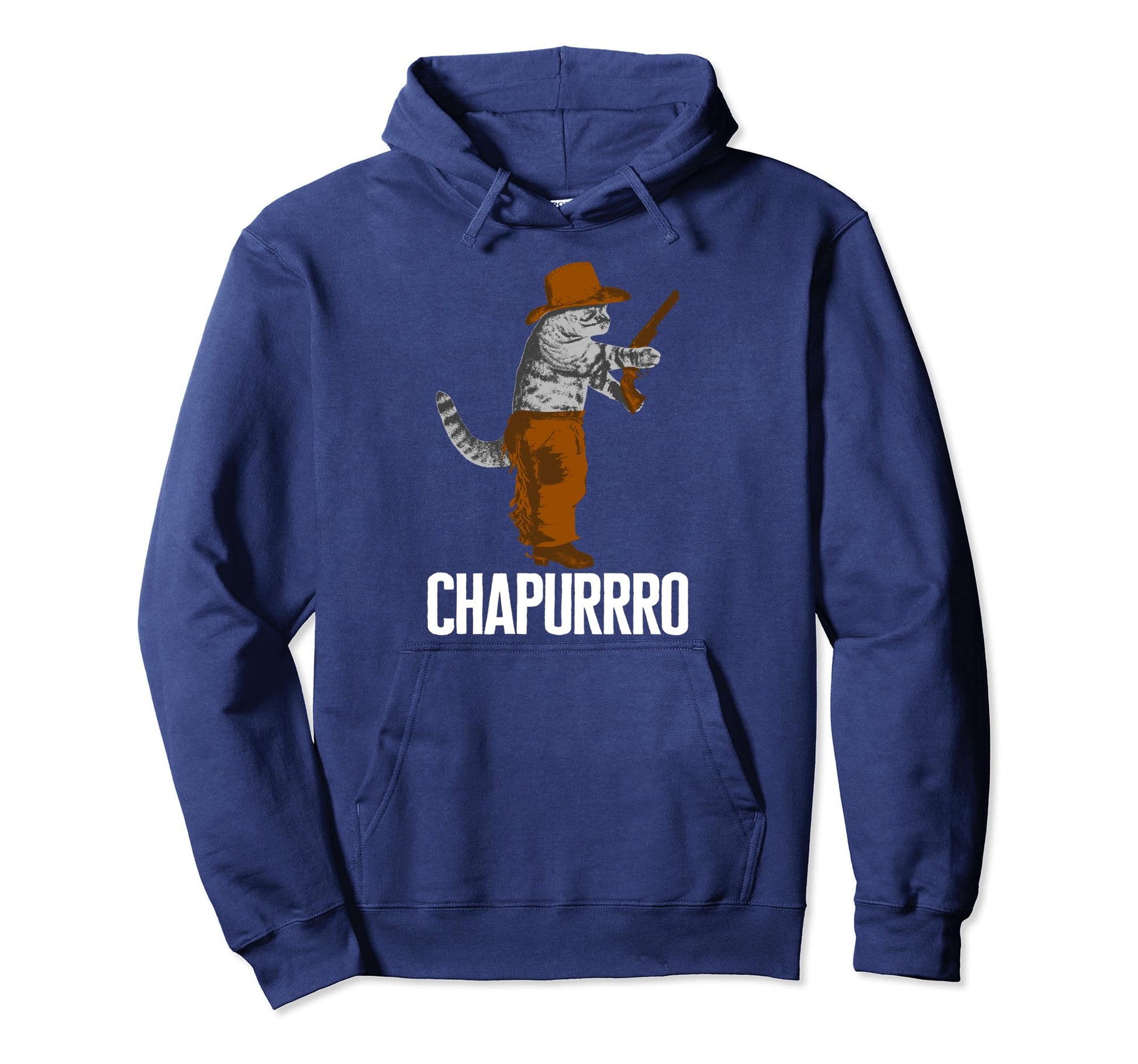 Cowboy Chapurro Cat Cowboy Chaps Hoodie - Aesthetic Graphic for Adults - T-Shirt, Sweatshirt, Hoodie