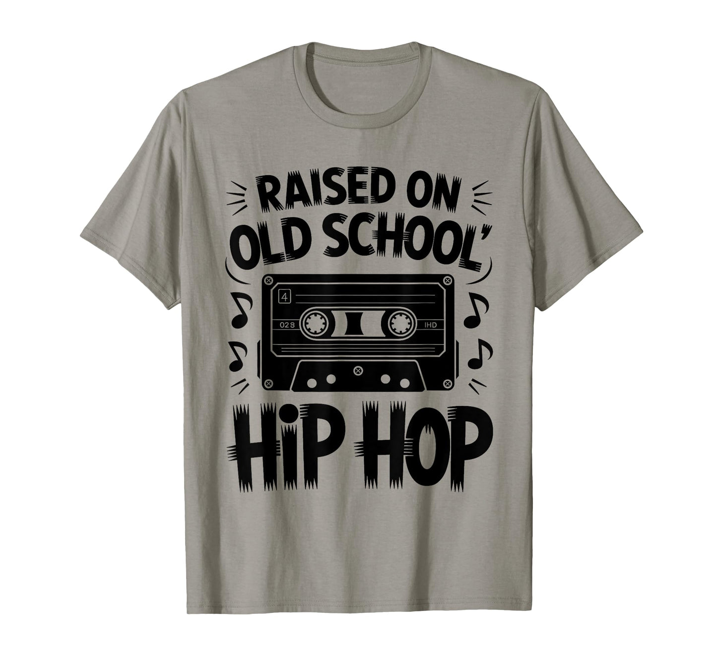 Raised Old School Hip Hop Cassette T-Shirt - Fun Novelty Design for Adults - T-Shirt, Sweatshirt, Hoodie