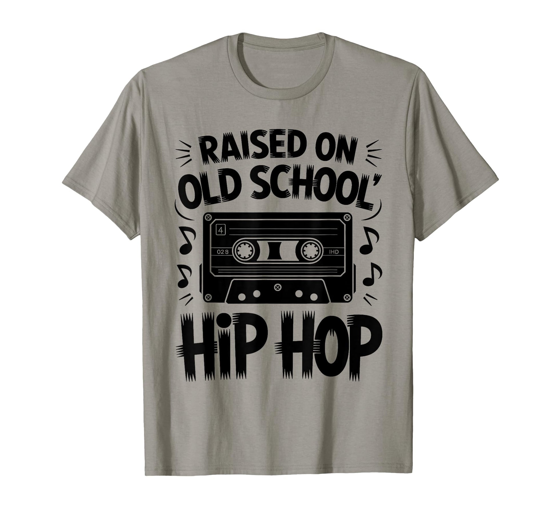 Raised Old School Hip Hop Cassette T-Shirt - Fun Novelty Design for Adults - T-Shirt, Sweatshirt, Hoodie