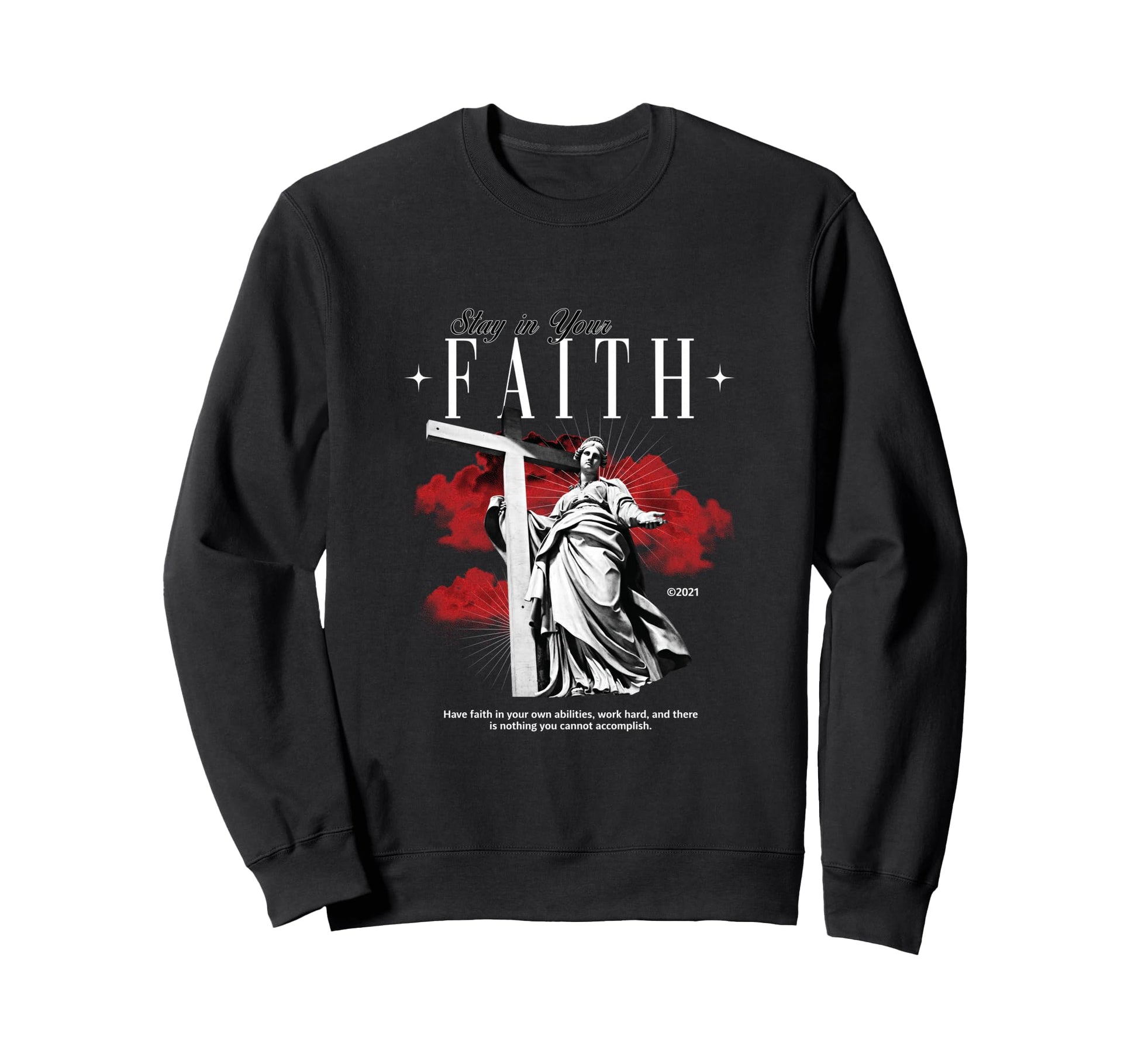 Stay Your Faith Sad Aesthetic Edgy Sweatshirt - Unique Graphic Men Women - T-Shirt, Sweatshirt, Hoodie