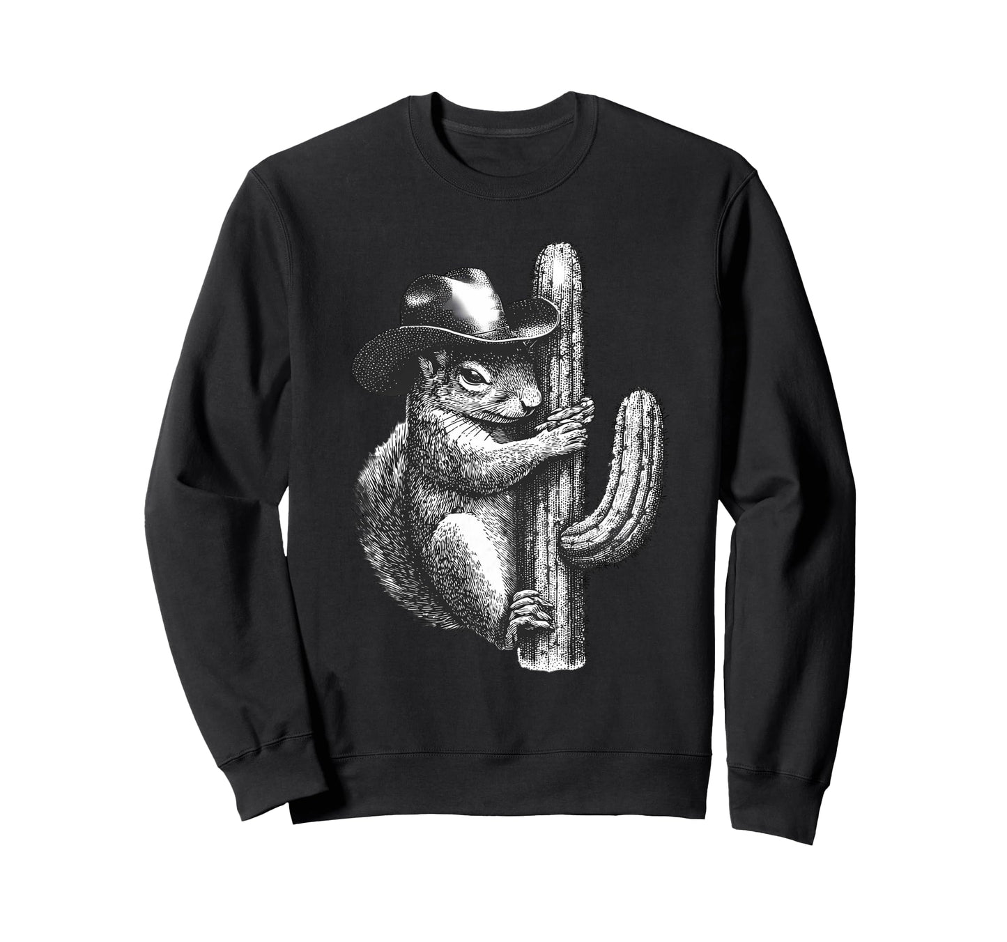 Squirrel Cowboy Rodeo Cowgirl Sweatshirt - Custom Art Print Men Women - T-Shirt, Sweatshirt, Hoodie
