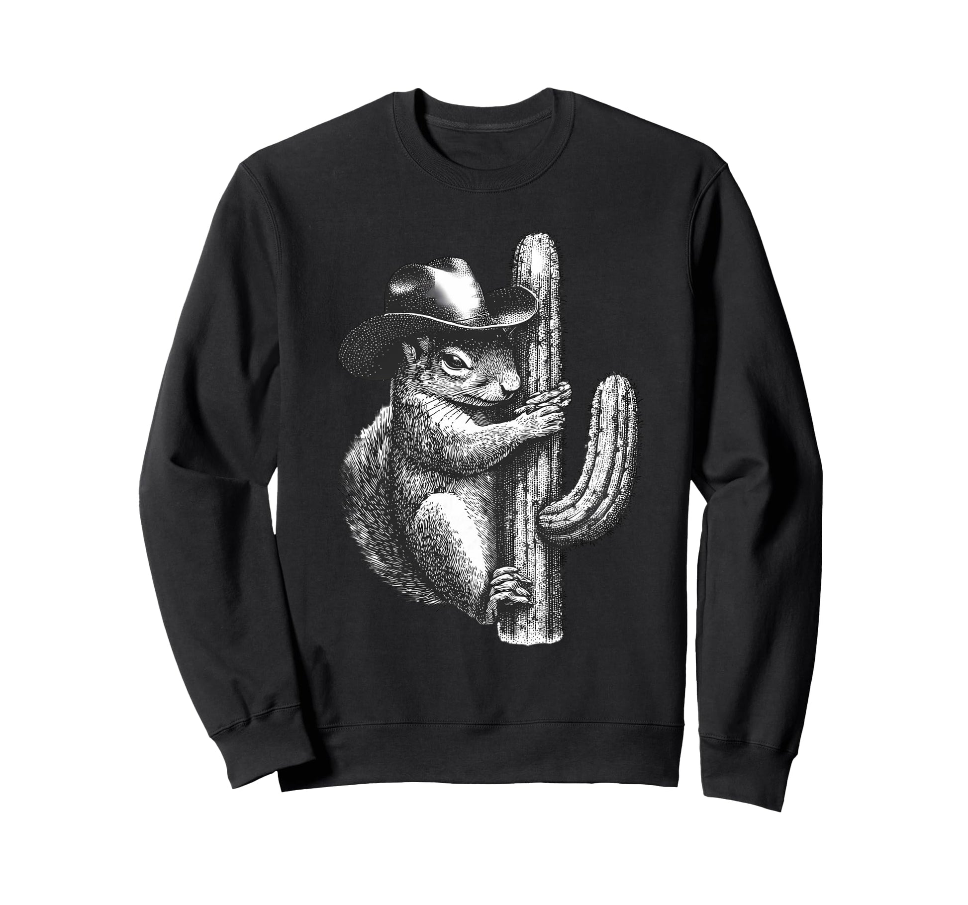 Squirrel Cowboy Rodeo Cowgirl Sweatshirt - Custom Art Print Men Women - T-Shirt, Sweatshirt, Hoodie