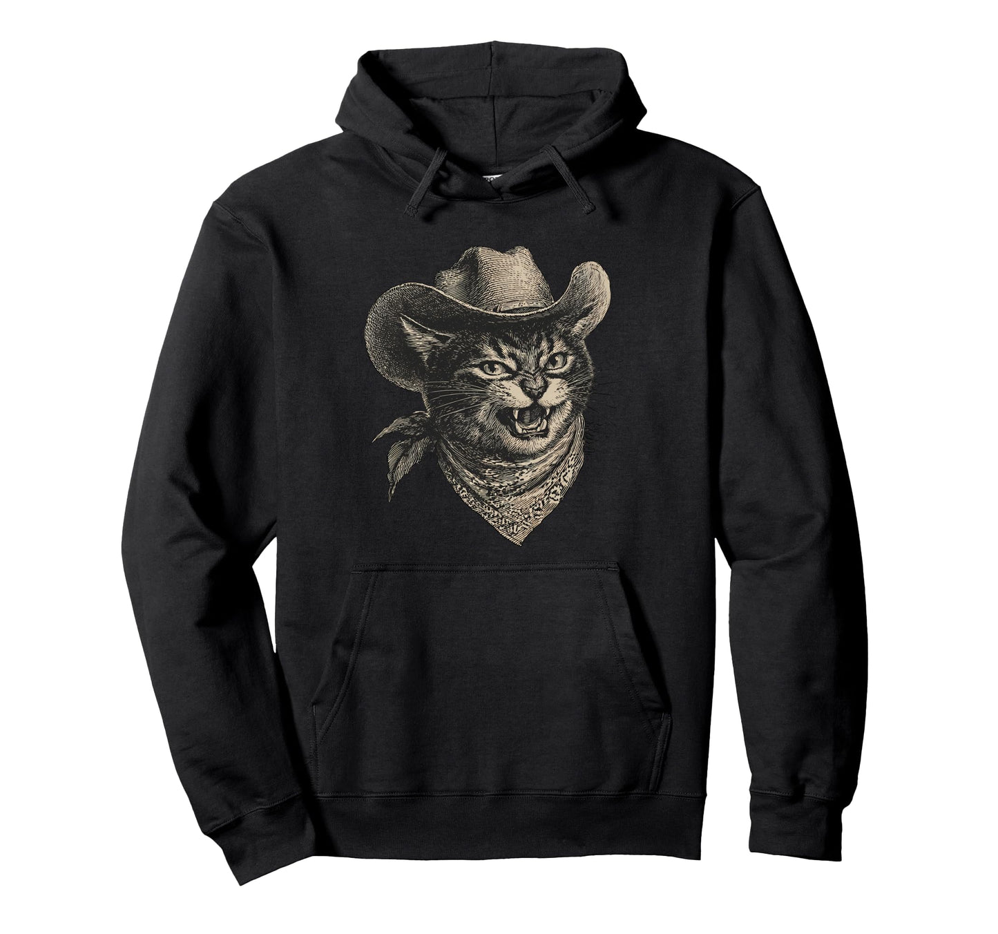 Cat Cowboy Western Country Cowgirl Funny Hoodie - Graphic Print for Adults - T-Shirt, Sweatshirt, Hoodie
