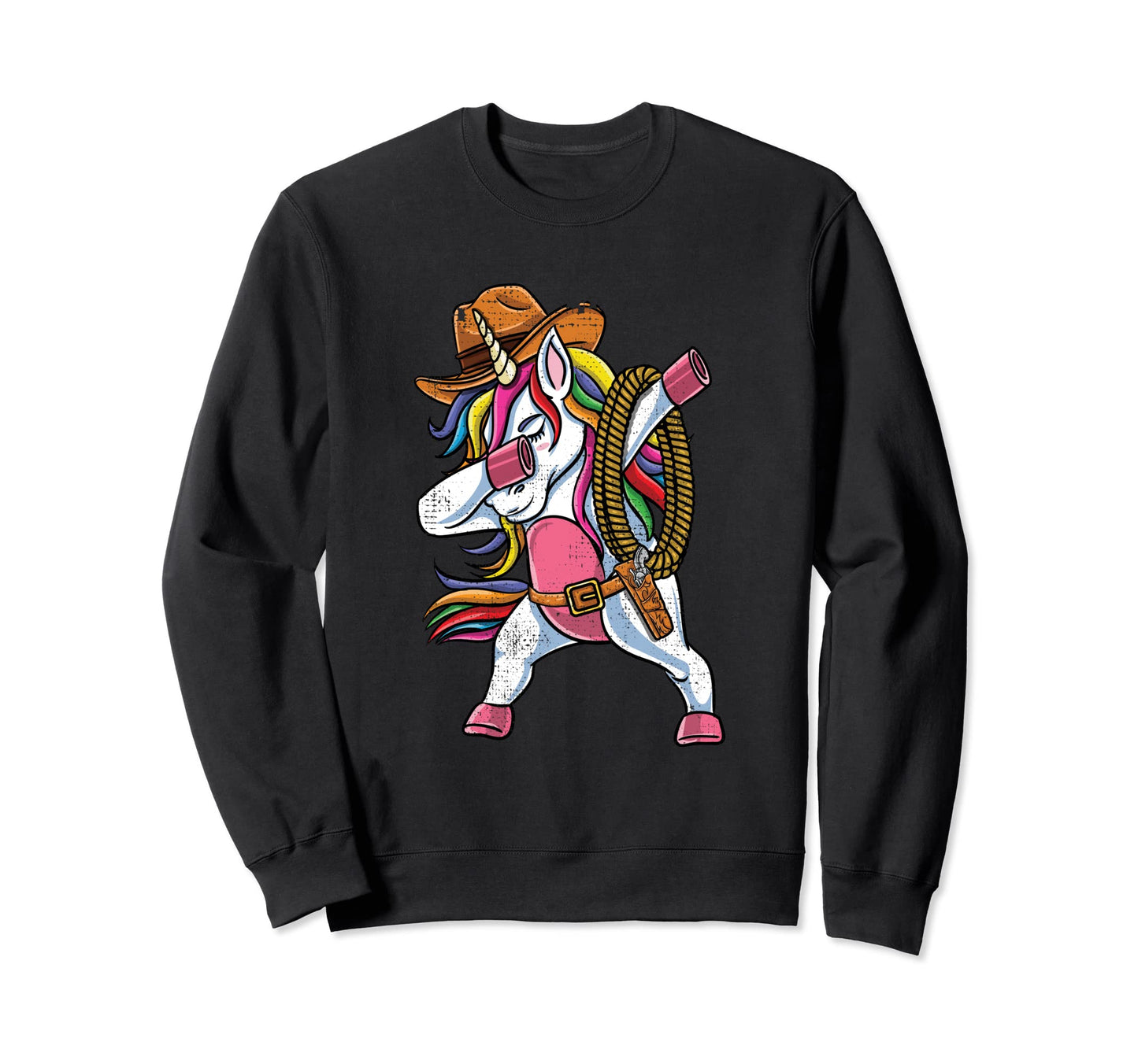 Dabbing Cowboy Unicorn Sweatshirt - Custom Art Print Unisex - T-Shirt, Sweatshirt, Hoodie