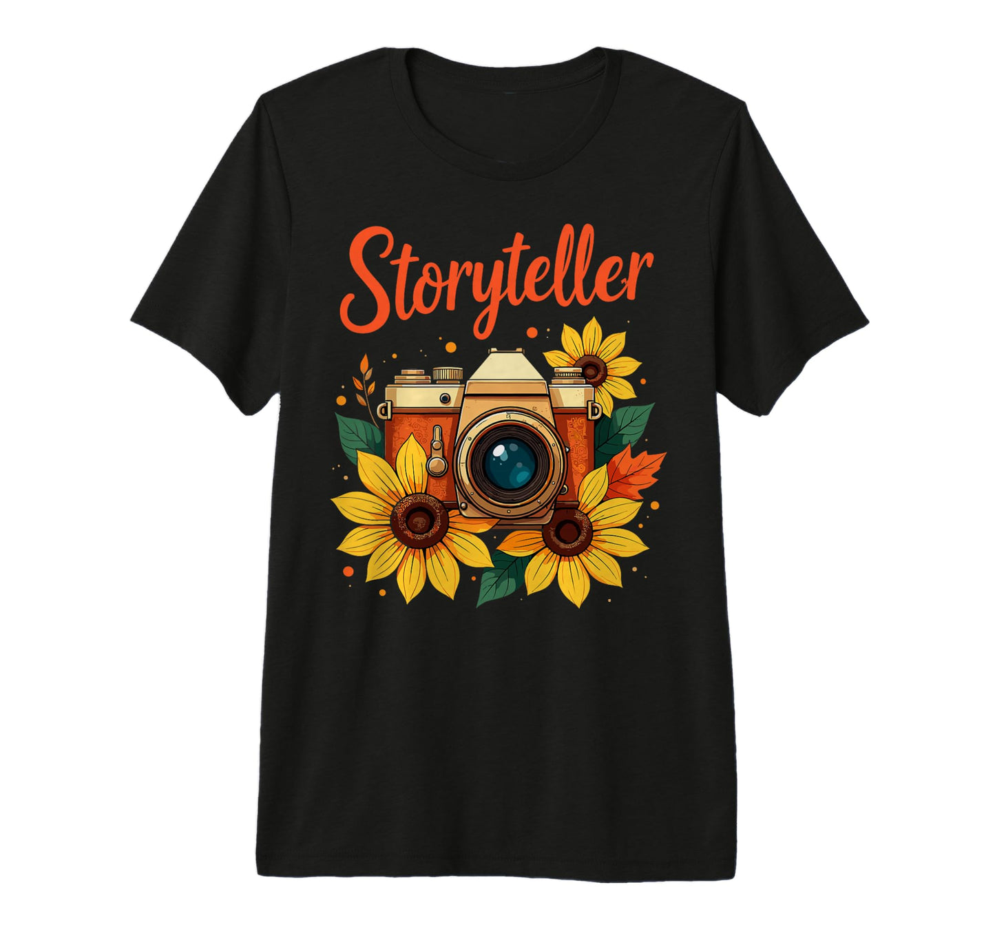 Photo Camera Flowers Storyteller T-Shirt - Fun Novelty Design for Adults - T-Shirt, Sweatshirt, Hoodie