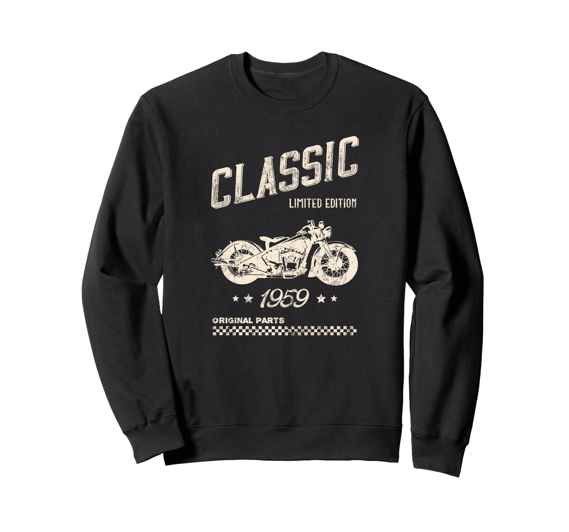 66Th Birthday Motorcycle Born 1959 Sweatshirt - Trendy Graphic Men Women - T-Shirt, Sweatshirt, Hoodie